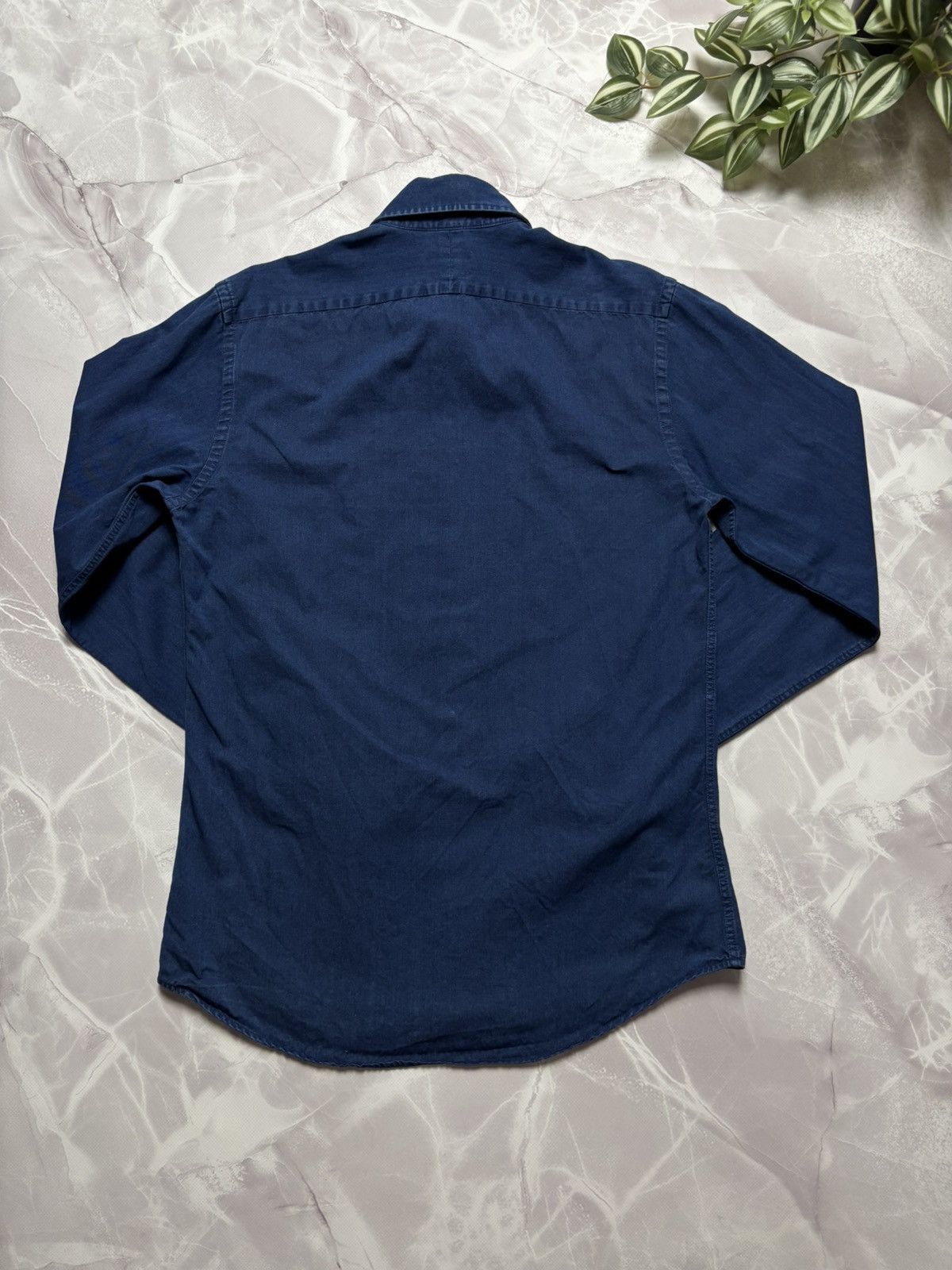 Designer Suitsupply Cotton Two Ply Shirt Blue Size S 38/15 Size US S / EU 44-46 / 1 - 6 Thumbnail