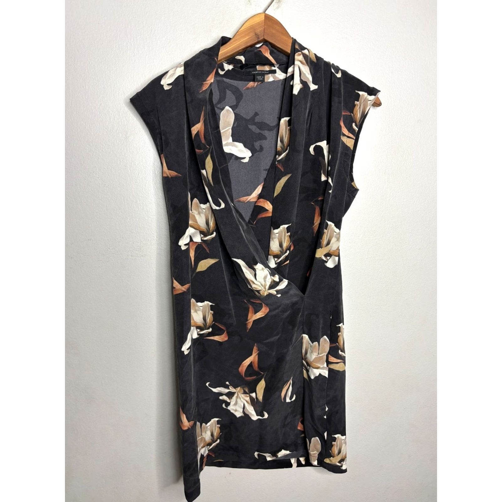 Allsaints All Saints Floral Draped Dress Womens Size 6 Mink Silk Sleeveless Short Dress 8/10 Casual Party/Cocktail Travel Vintage No 5337 Size M / US 6-8 / IT 42-44 - 4 Thumbnail