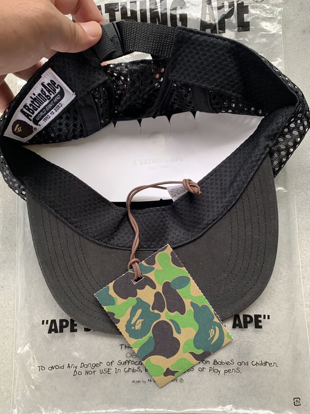 Bape New Bape Reflective Logo Mesh Jet Cap Size ONE SIZE - 4 Thumbnail