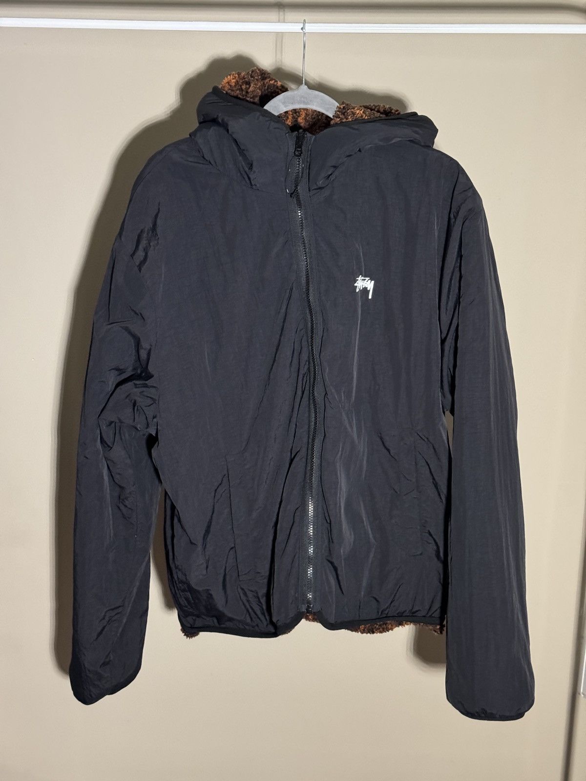 Stussy Stussy Snake Jacquard Sherpa Jacket Brown Size US XL / EU 56 / 4 - 5 Thumbnail