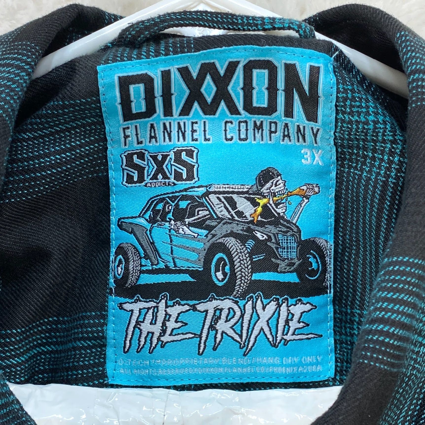Vintage Dixxon Flannel SXS Mens 3XL Teal Black Pearl Snap The Trixie Long Sleeve Shirt Shirt Mens 3XL Flannel Shirt Snap Button Pocketed Plaid Size US XXL / EU 58 / 5 - 8 Thumbnail