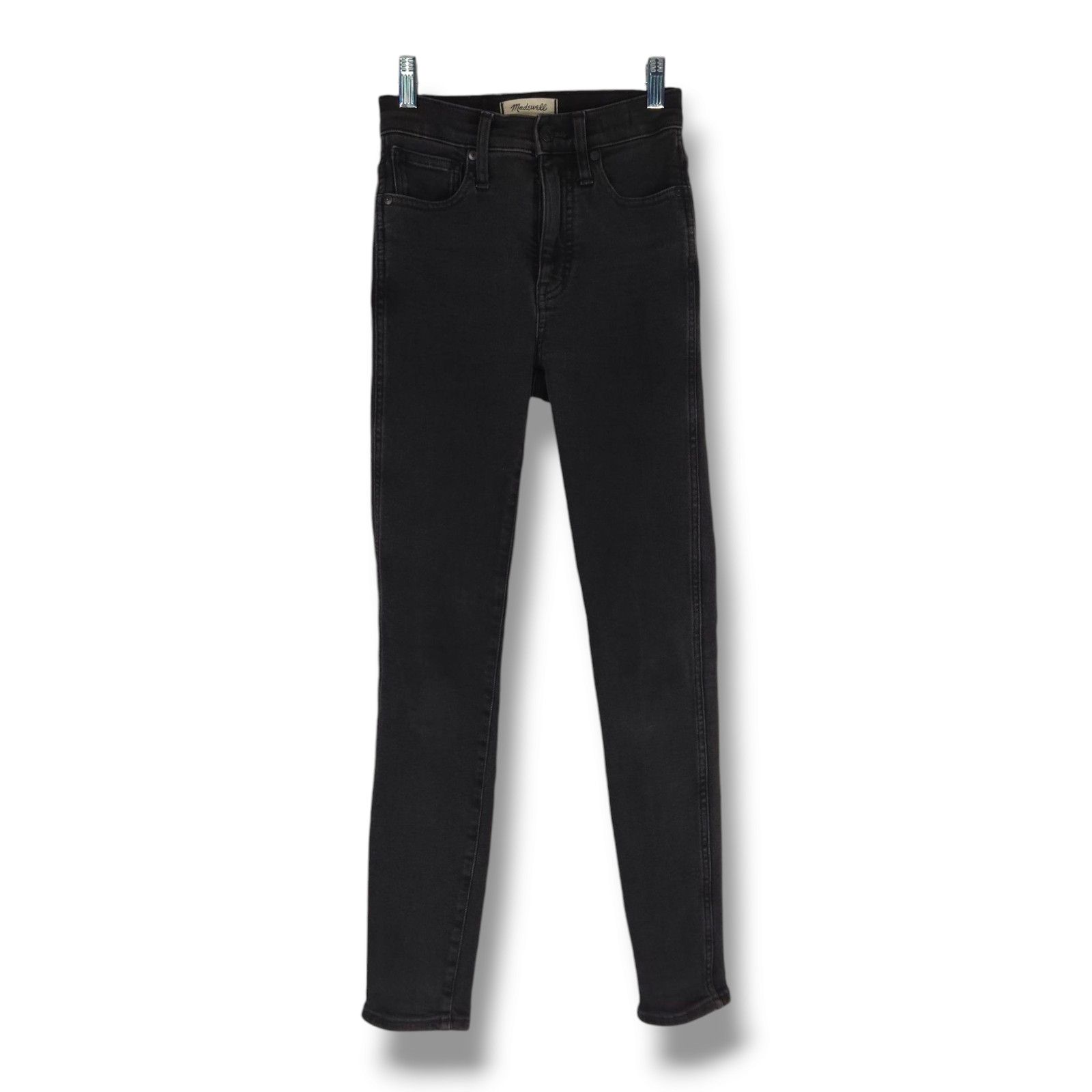 Madewell EUC Madewell High-Rise Skinny Jeans Sz. 24x28 Black Frost Size 24" / US 00 / IT 34 - 2 Thumbnail