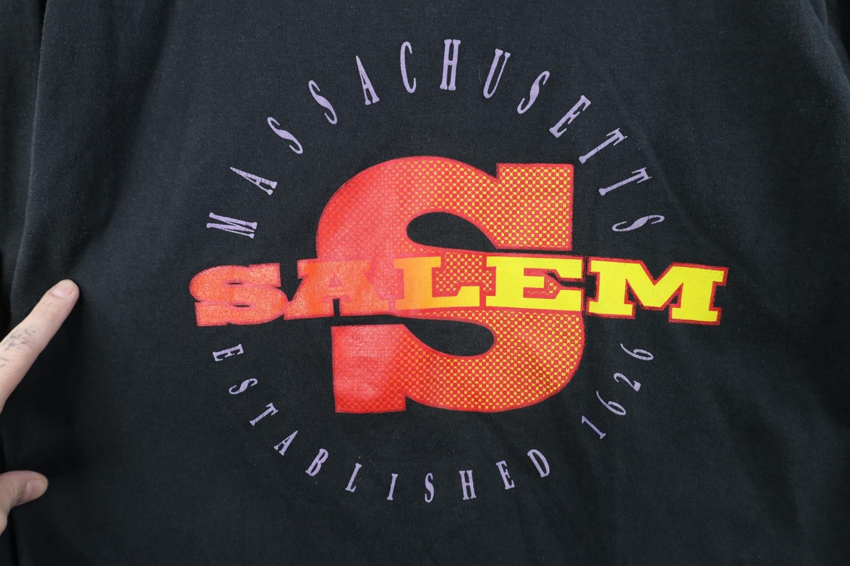 Vintage Vintage 80 90s Salem Massachusetts Witch Long Sleeve T-Shirt Size L / US 10 / IT 46 - 4 Thumbnail