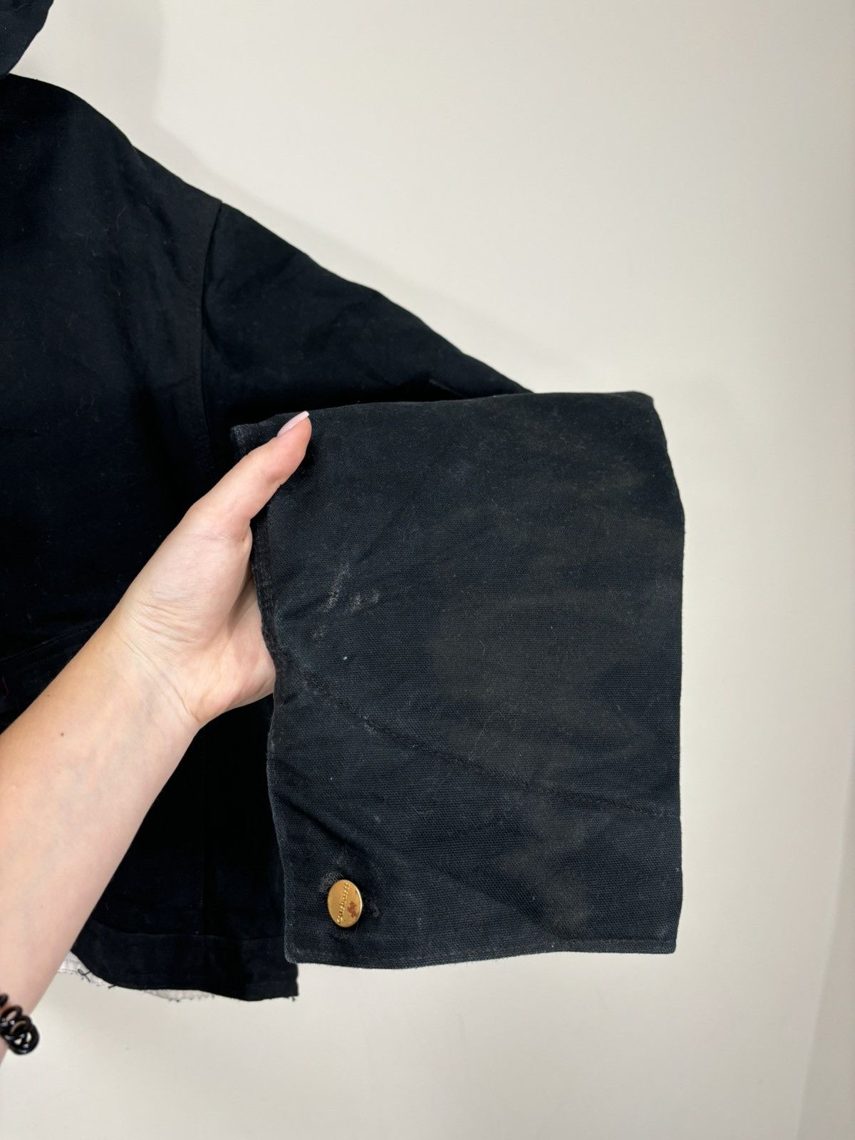 Carhartt Vintage 90s Carhartt USA Zip Pockets Hooded Cropped Jacket Size US L / EU 52-54 / 3 - 8 Thumbnail