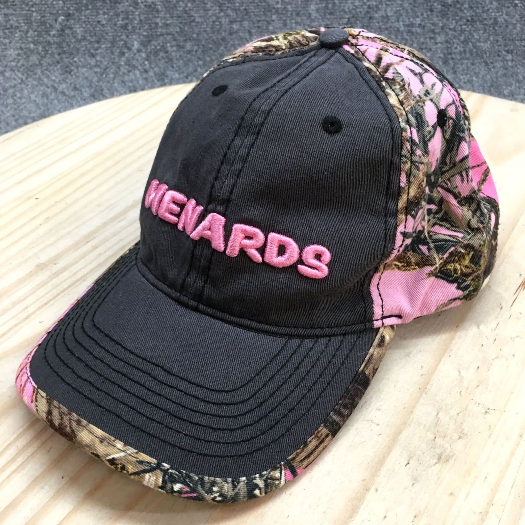 Pinko Menards Womens Baseball Cap Hat One Size Pink Camo Cotton Adjustable Embroidered Cap Size ONE SIZE - 2 Thumbnail