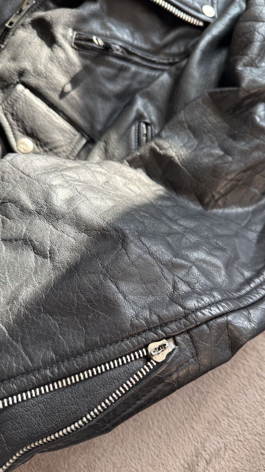 Genuine Leather Y2K Vintage Moto Biker Leather Jacket Grunge Punk schott lgb Size US M / EU 48-50 / 2 - 6 Thumbnail