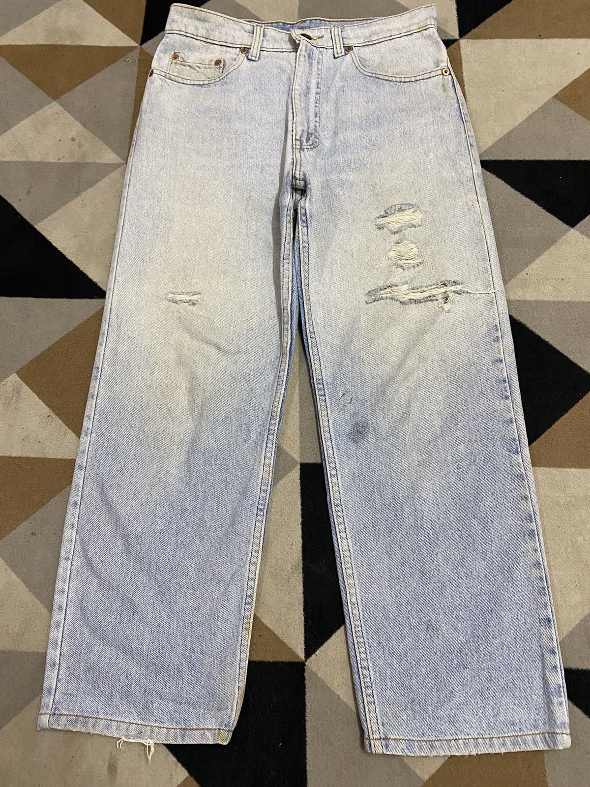 Levi's Vintage Clothing Vintage Levis 510 90’s Faded Wash Distressed Jeans Size US 30 / EU 46 - 1 Thumbnail