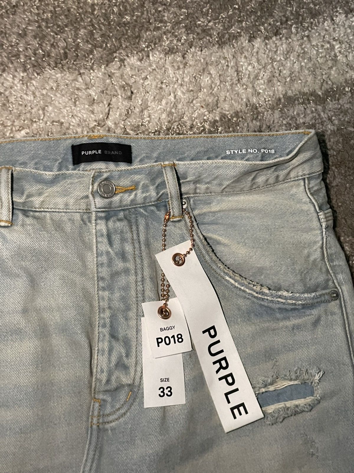 Purple Brand Baggy Purple Jeans Size US 33 - 2 Thumbnail