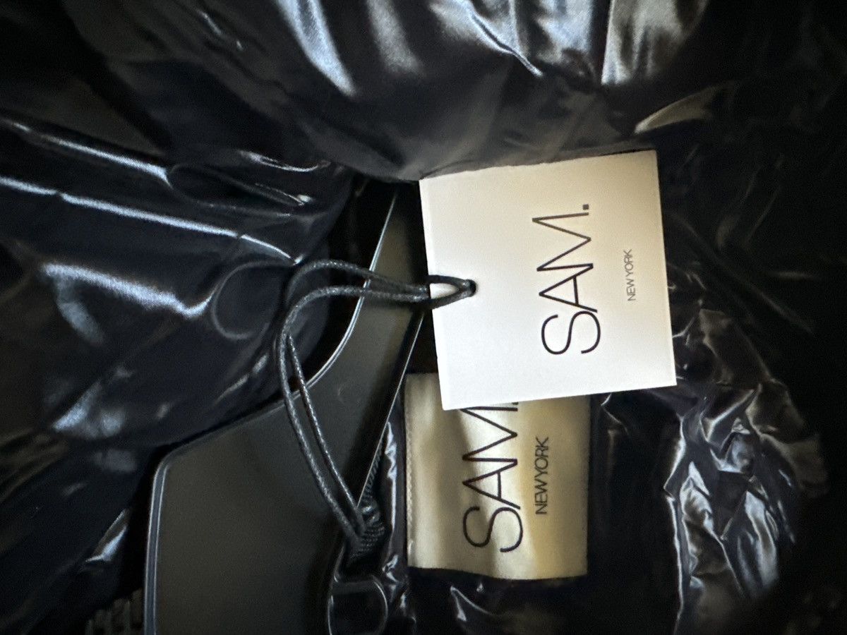 image of Sam. Soho Belted Down Mid-Length Puffer Jacket in Jet Black, Women's (Size Medium)