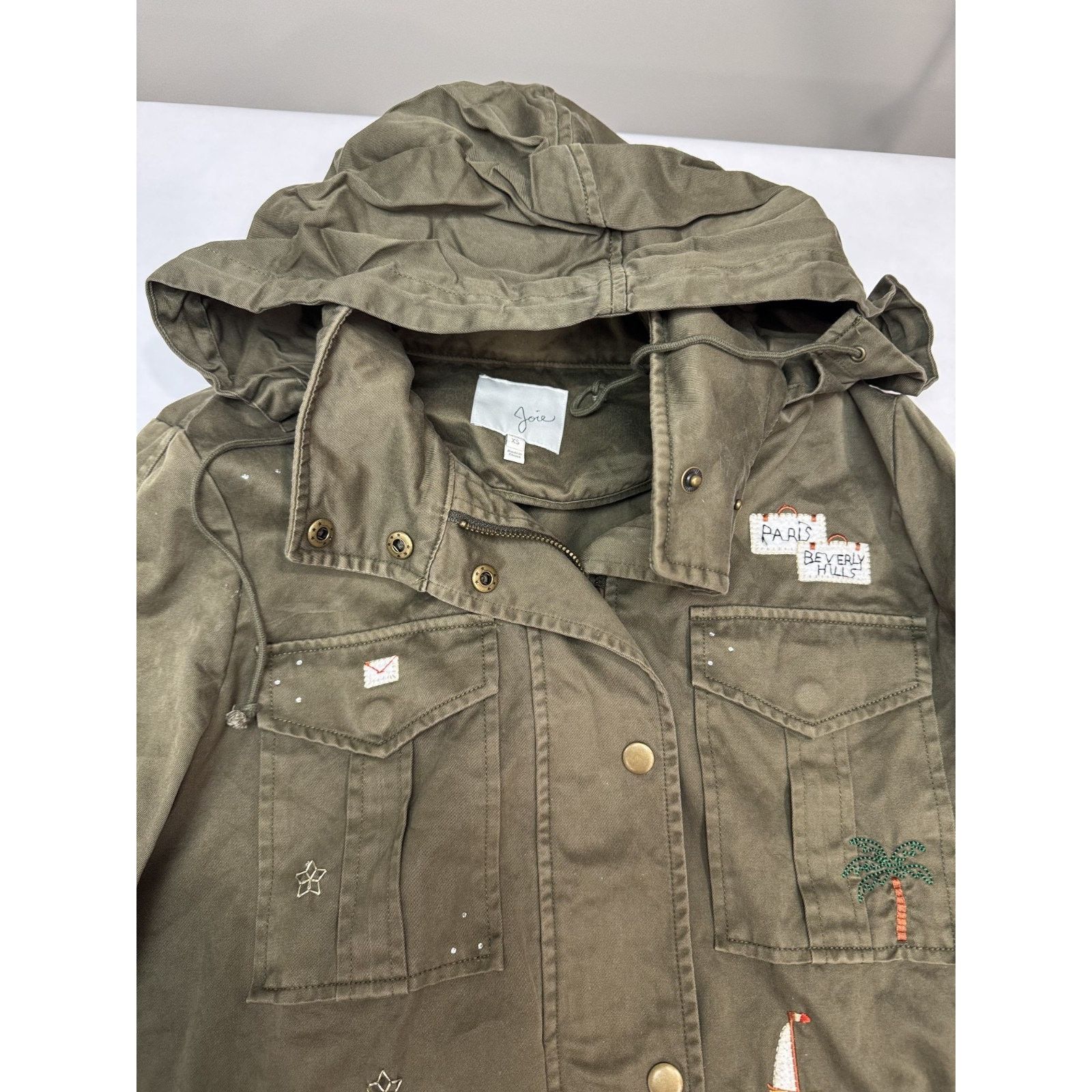 Joie Joie Iban Patchwork Military Utility Jacket Paris France XS Size XS / US 0-2 / IT 36-38 - 13 Thumbnail
