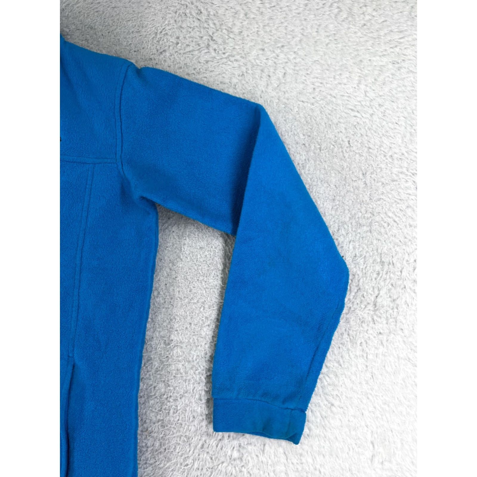 Vintage Columbia Jacket Girls Large Blue Zip Mock Neck Polyester Fleece Hiking Outdoor Size L / US 10 / IT 46 - 6 Thumbnail