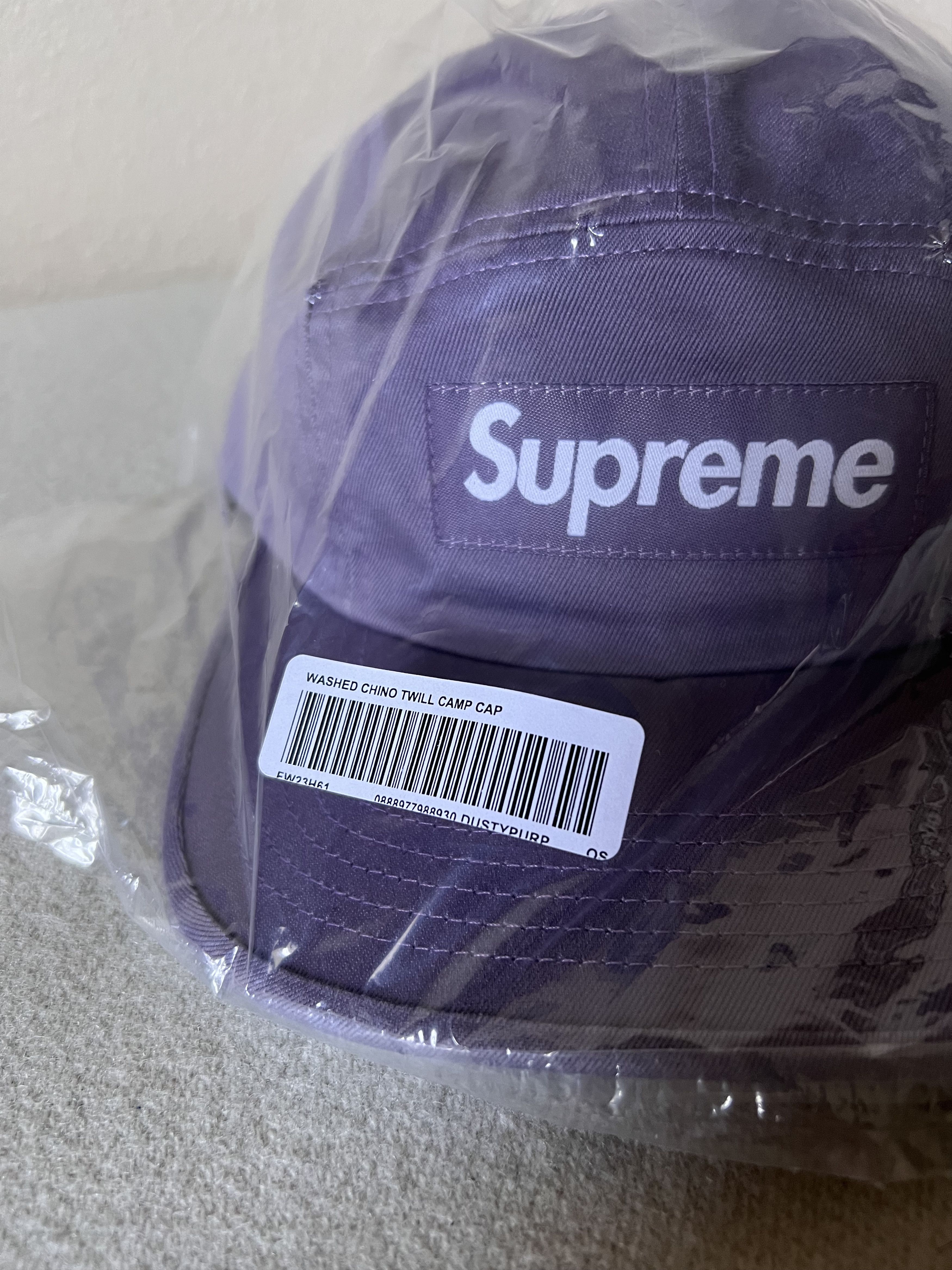 Supreme Supreme Washed Chino Twill Camp Cap in Dusty Purple Size ONE SIZE - 3 Thumbnail