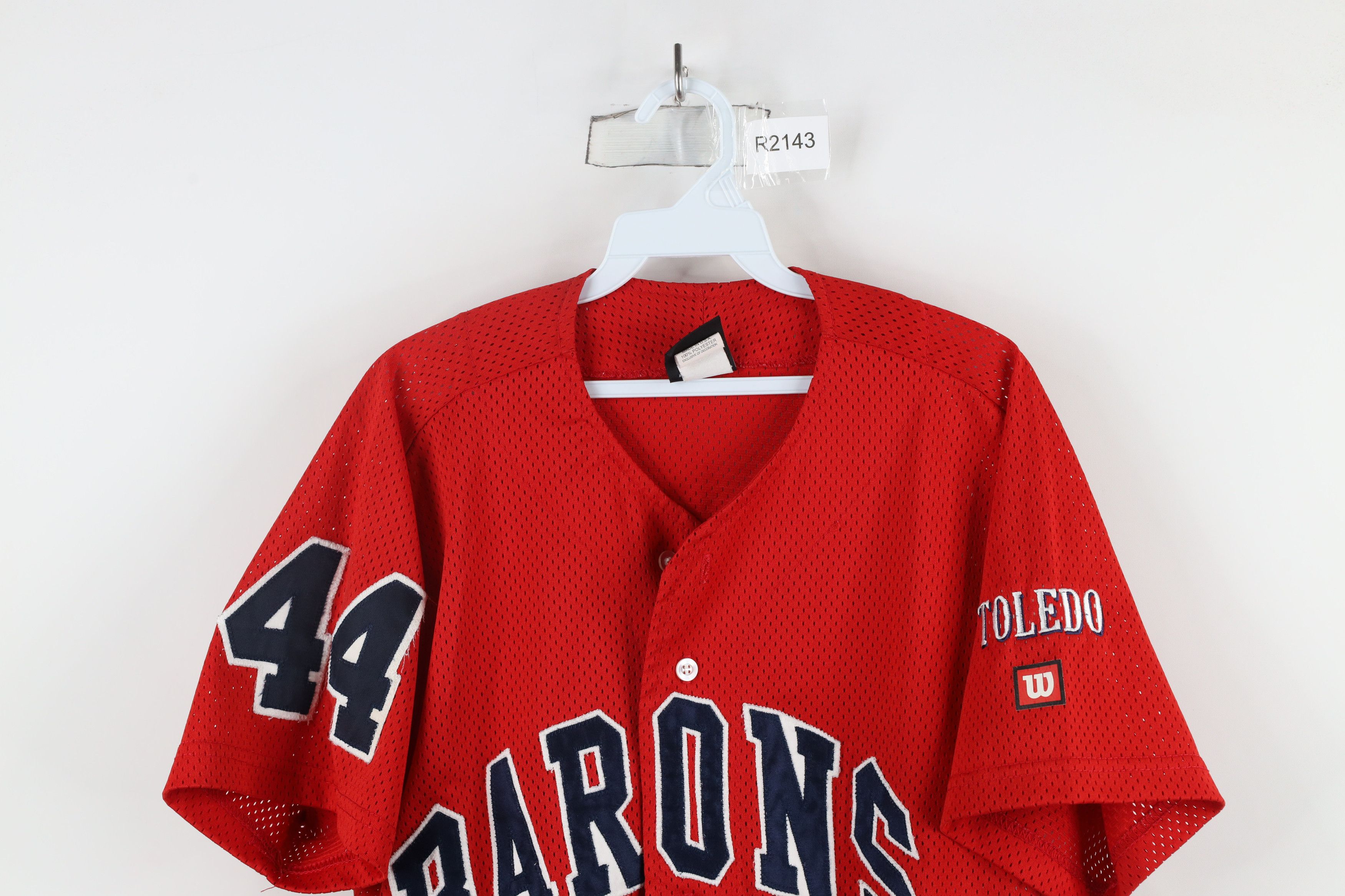 Vintage Vintage 90s Out Toledo Barons Mesh Baseball Jersey Red USA Size US M / EU 48-50 / 2 - 2 Thumbnail