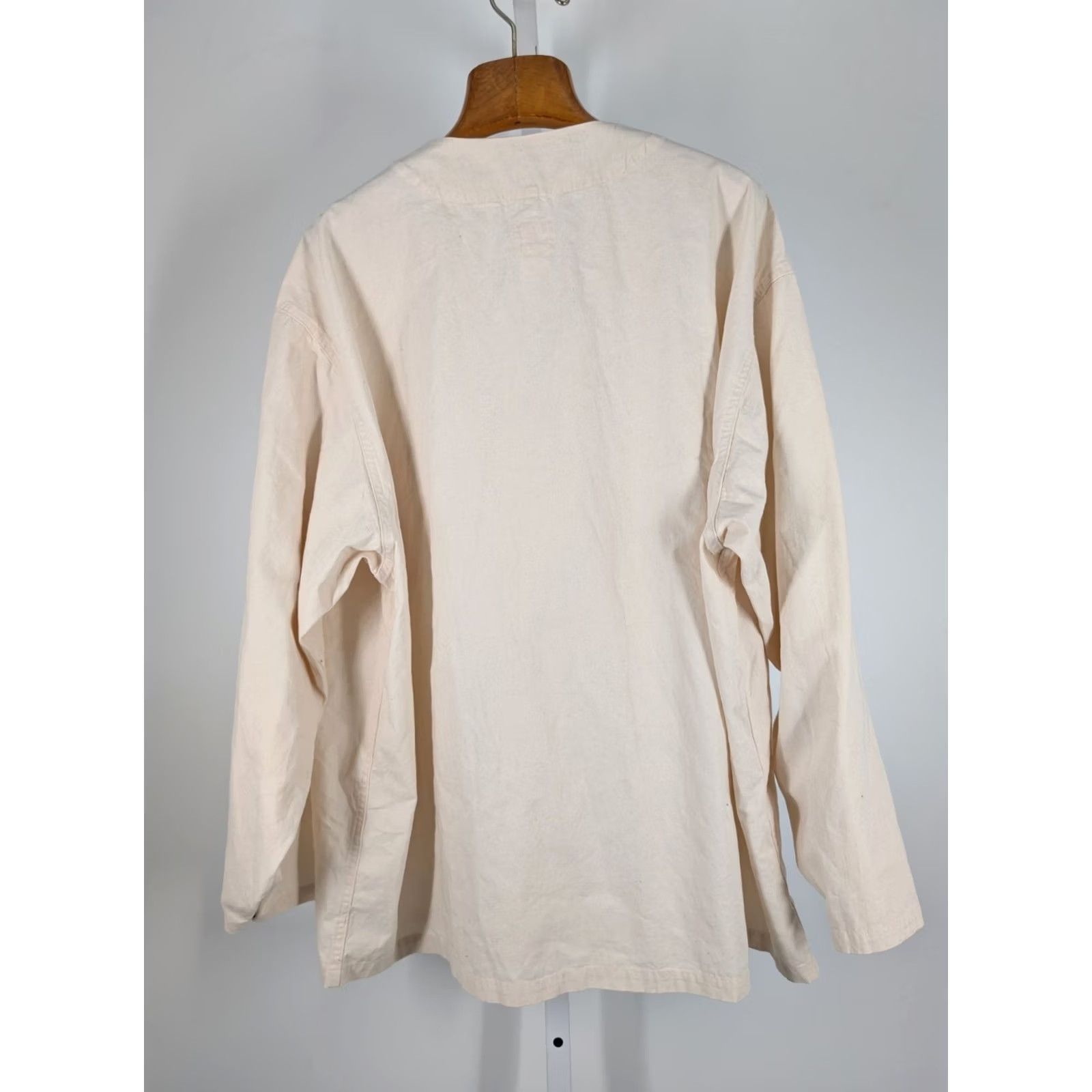 Vintage VINTAGE Hinson Workwear Shirt Mens L Natural Cotton Canvas Collarless Snap Regular Canvas Workwear 70s 80s 90s Japanese Reproduction Mens L Size US L / EU 52-54 / 3 - 3 Thumbnail