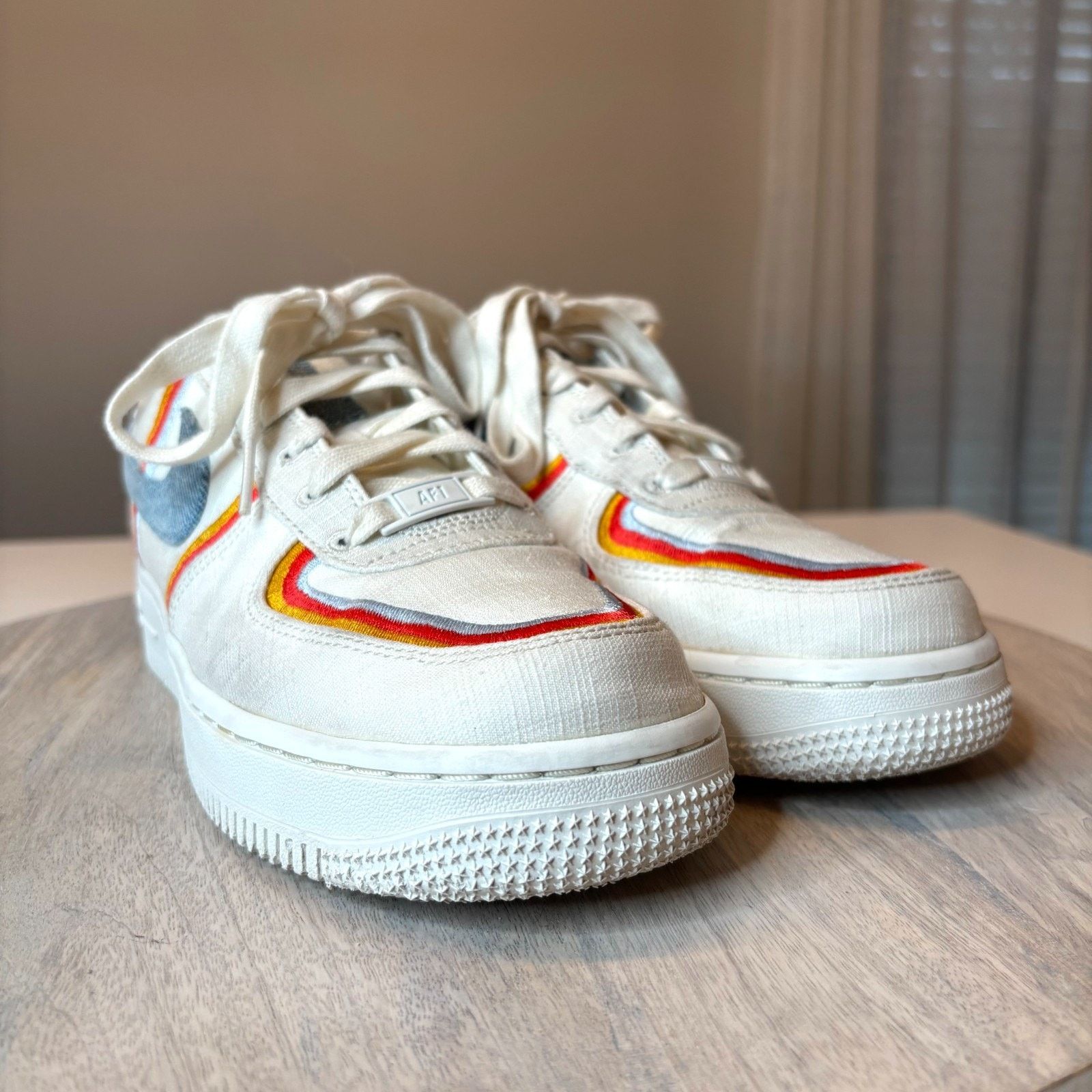 Nike Nike Air Force 1 Low DJ4655-133 Rainbow Canvas Sneakers Sz 7 Size US 7 / IT 37 - 5 Thumbnail