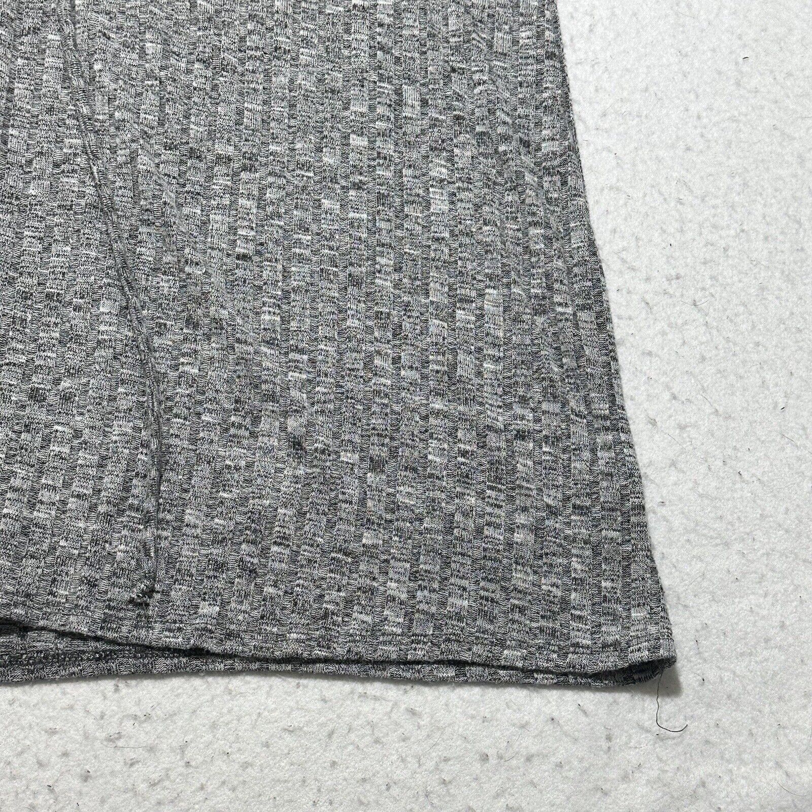 Target Basics Ava & Viv 1X Gray Short Sleeve T Shirt Ribbed Tie Neckline Size XL / US 12-14 / IT 48-50 - 7 Thumbnail