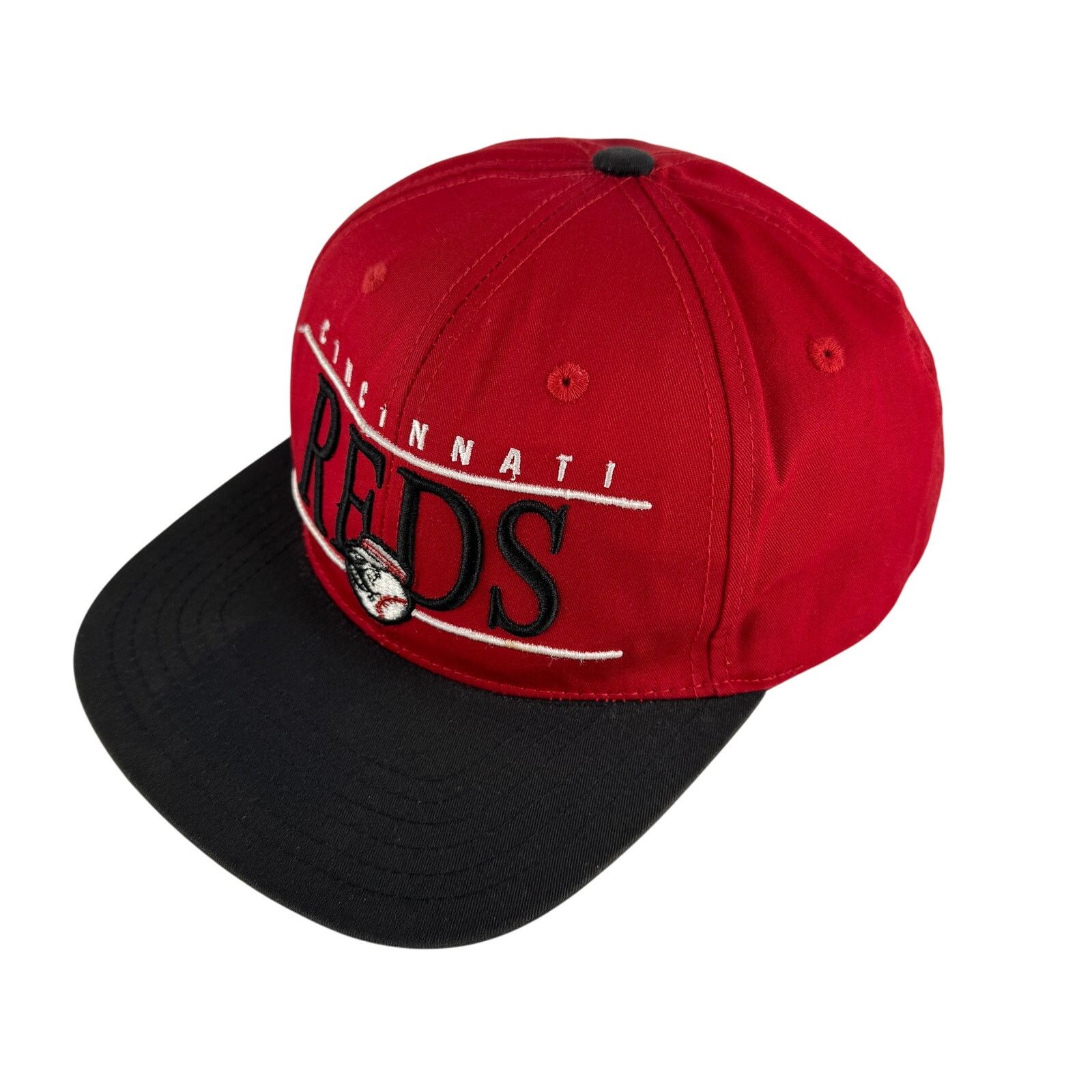 American Needle Vtg Cincinnati Reds Hat American Needle Snapback Red Black Size ONE SIZE - 2 Thumbnail