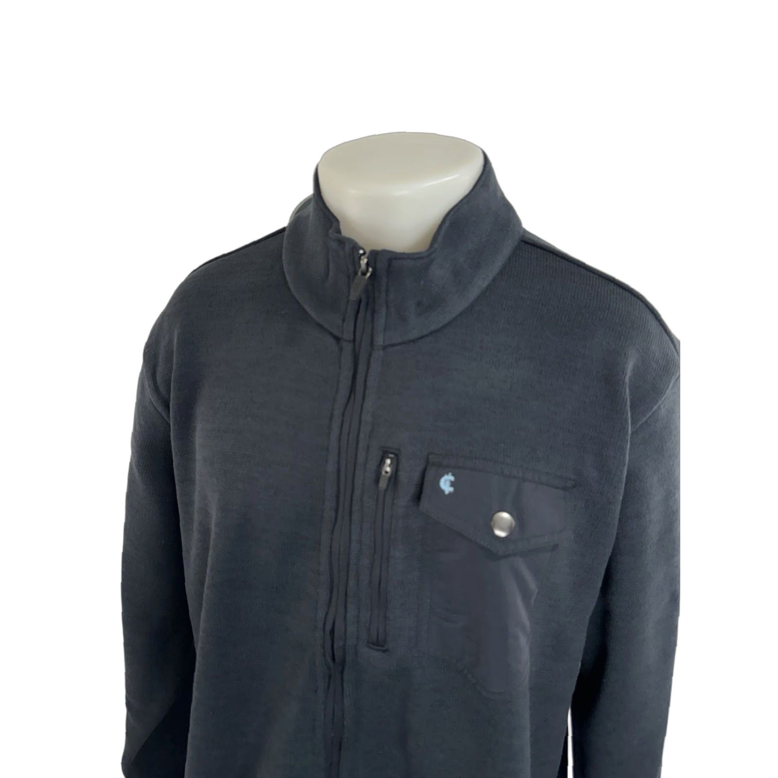 Logo 7 CRIQUET Jacket - 2XL Performance Embroidered Logo 3 Pocket Zip Dark Bluish Gray Mens Clothes Size US XXL / EU 58 / 5 - 1 Thumbnail