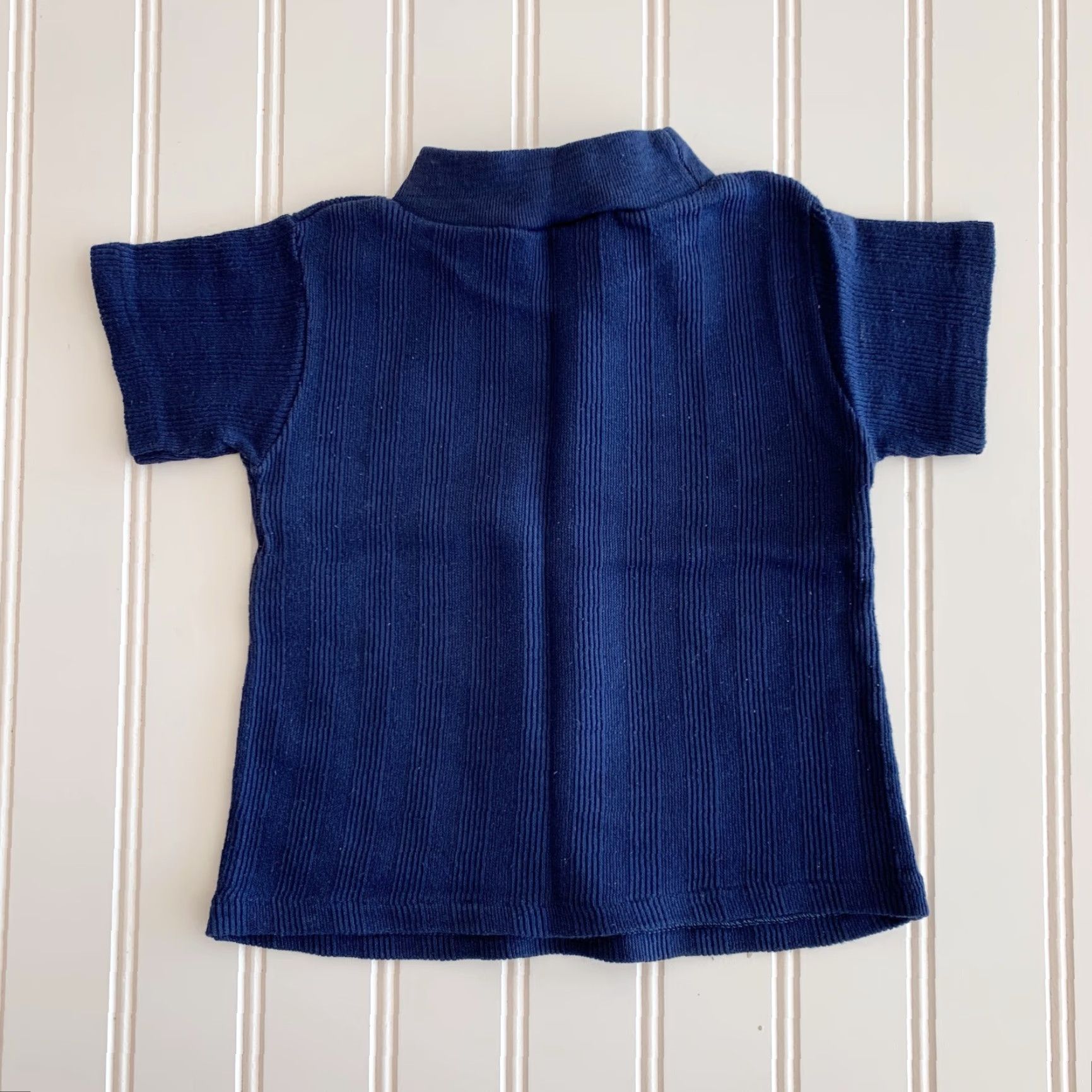 JCPenney VINTAGE 70s JcPenney Towncraft Ribbed T-Shirt Tee Shirt Blue Boys 2T Mens Girls Size US XS / EU 42 / 0 - 6 Thumbnail