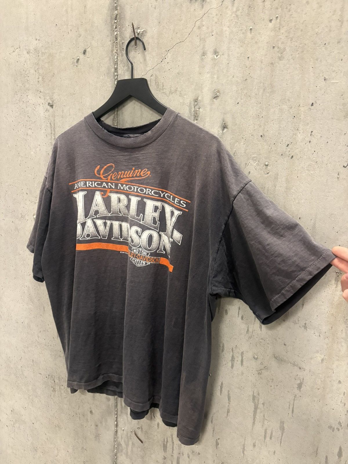Harley Davidson Vintage Harley Shirt Faded Distressed Grunge Thrashed Band Size US XXL / EU 58 / 5 - 2 Thumbnail