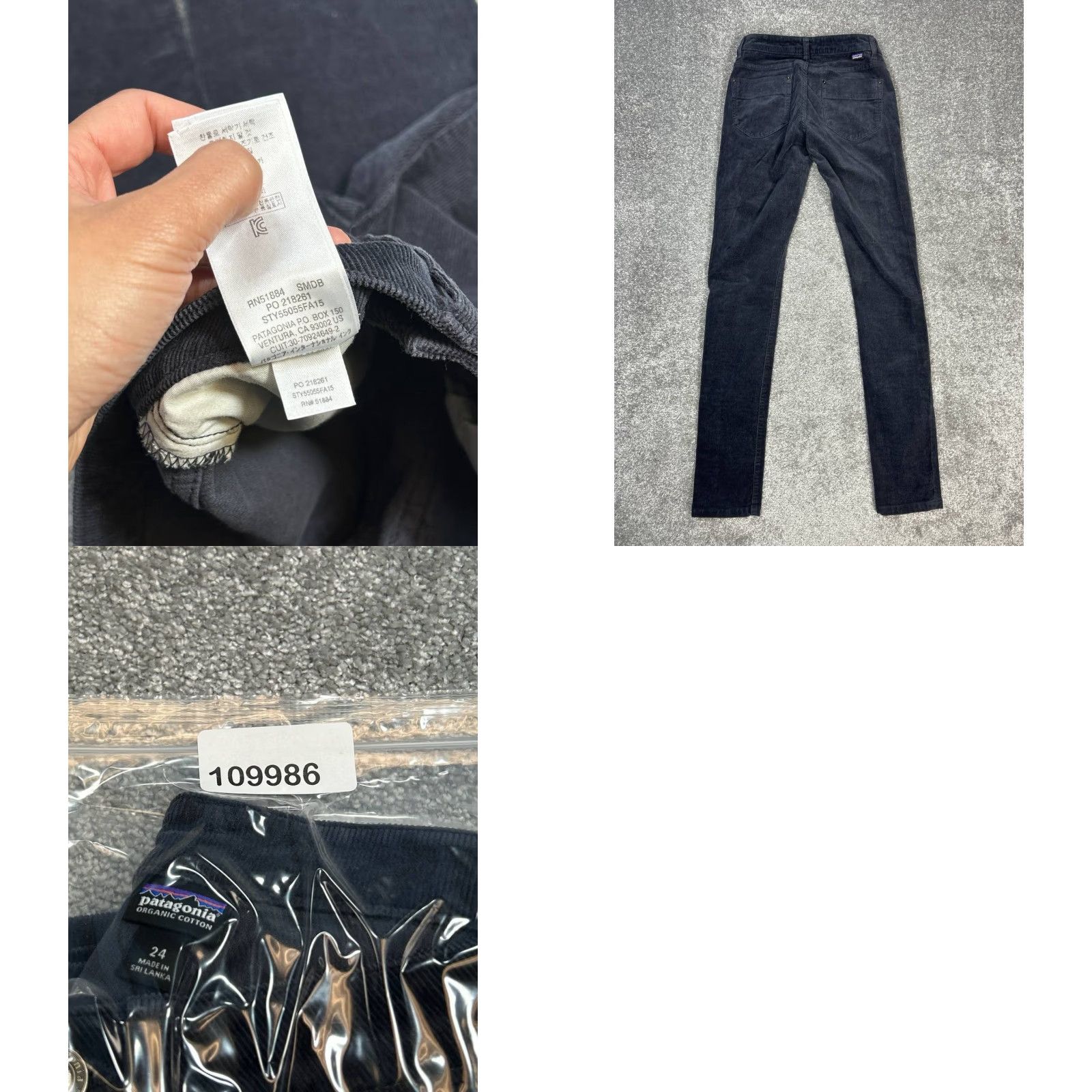 Patagonia Patagonia Pants Womens 24 Corduroy Blue Logo Skinny Low Rise Size 42" / US 20 - 8 Thumbnail