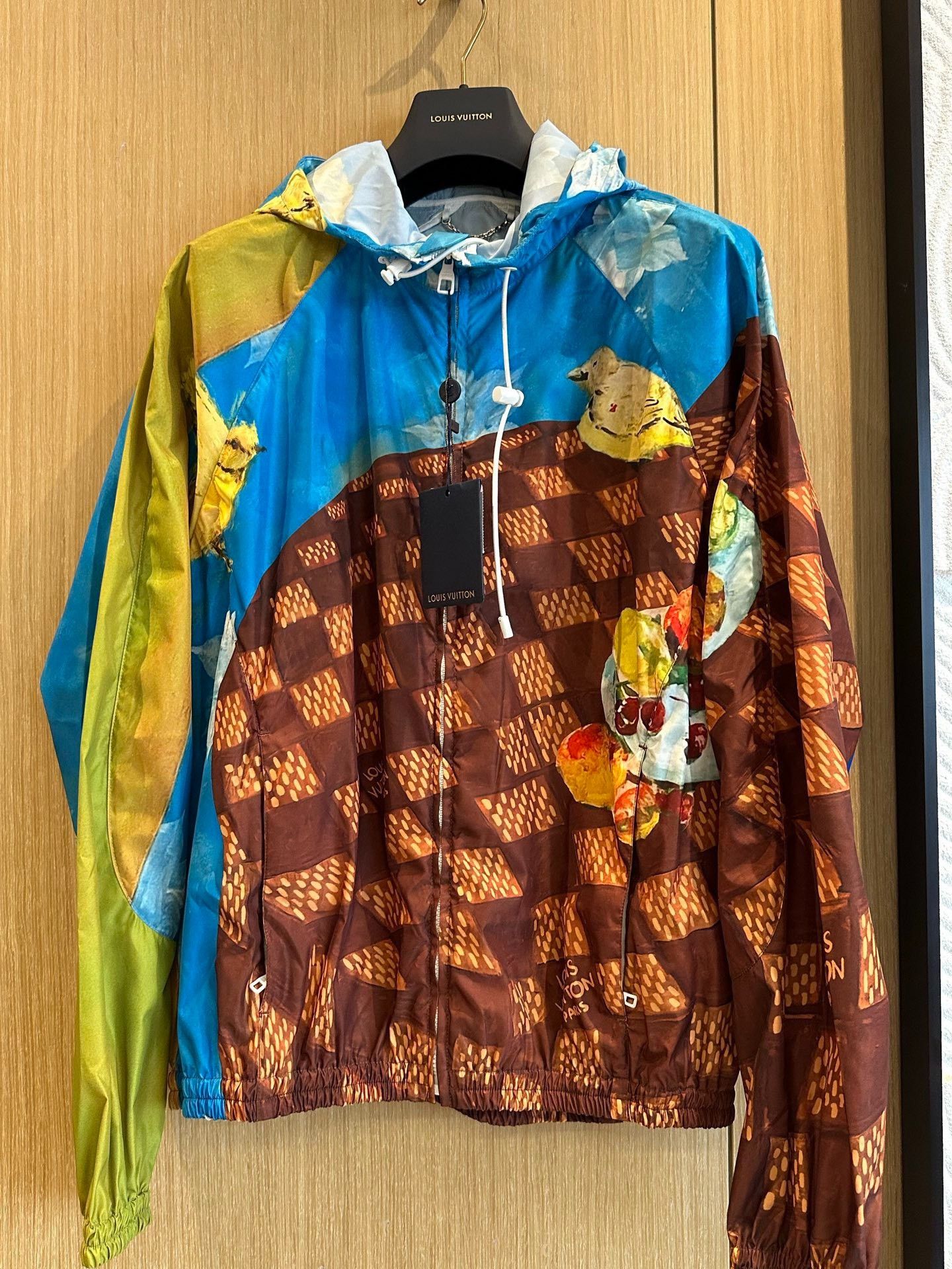 Louis Vuitton LV Brown Checkerboard Graffiti Hooded Jacket Size US M / EU 48-50 / 2 - 1 Thumbnail