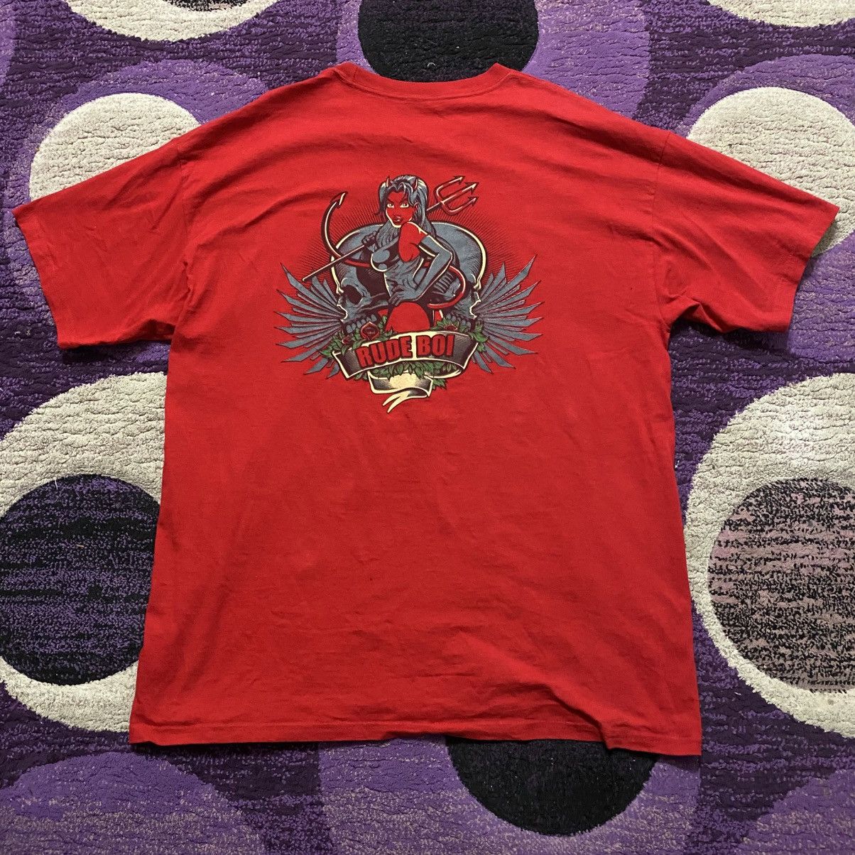 Other Rude Boi Red Graphic Tshirt Size US XL / EU 56 / 4 - 4 Thumbnail