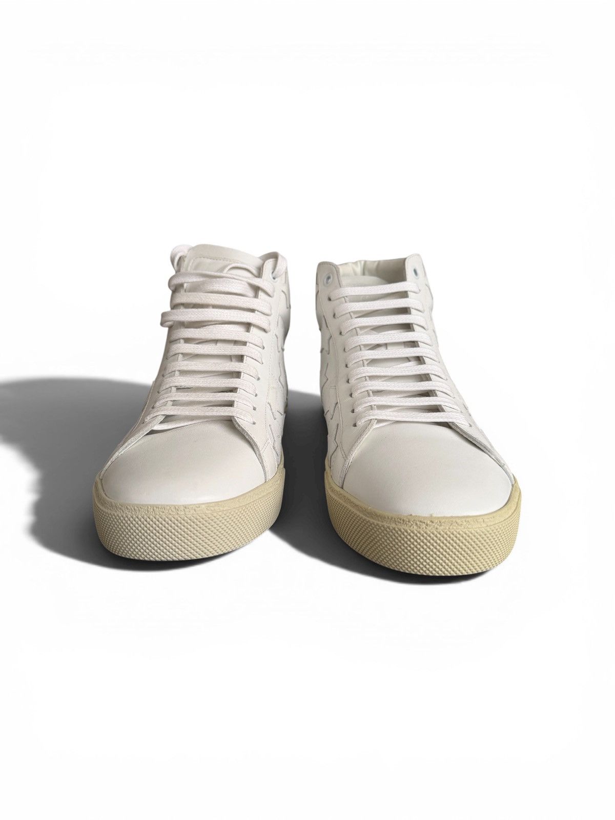 Saint Laurent Paris Saint Laurent SL06 Star Hi-Top leather sneakers Size US 7 / EU 40 - 5 Thumbnail