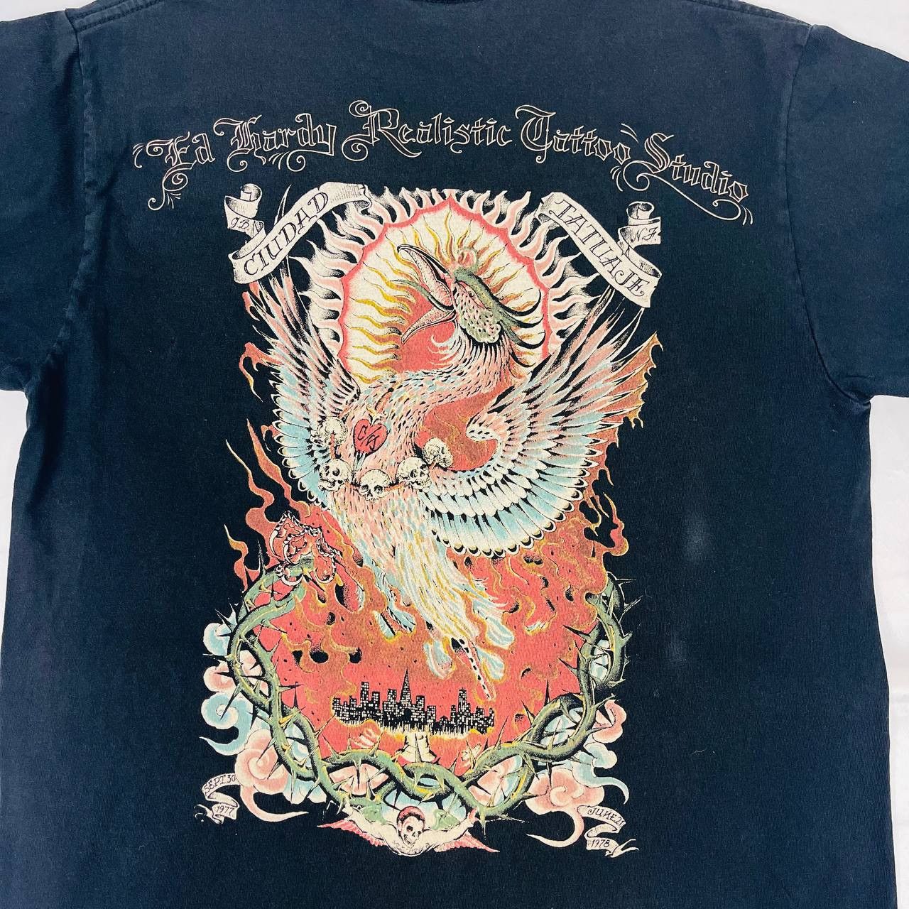 Ed Hardy Vintage Ed Hardy X Sugar Cane Realistic Tatto Studio T shirt Size US S / EU 44-46 / 1 - 4 Thumbnail