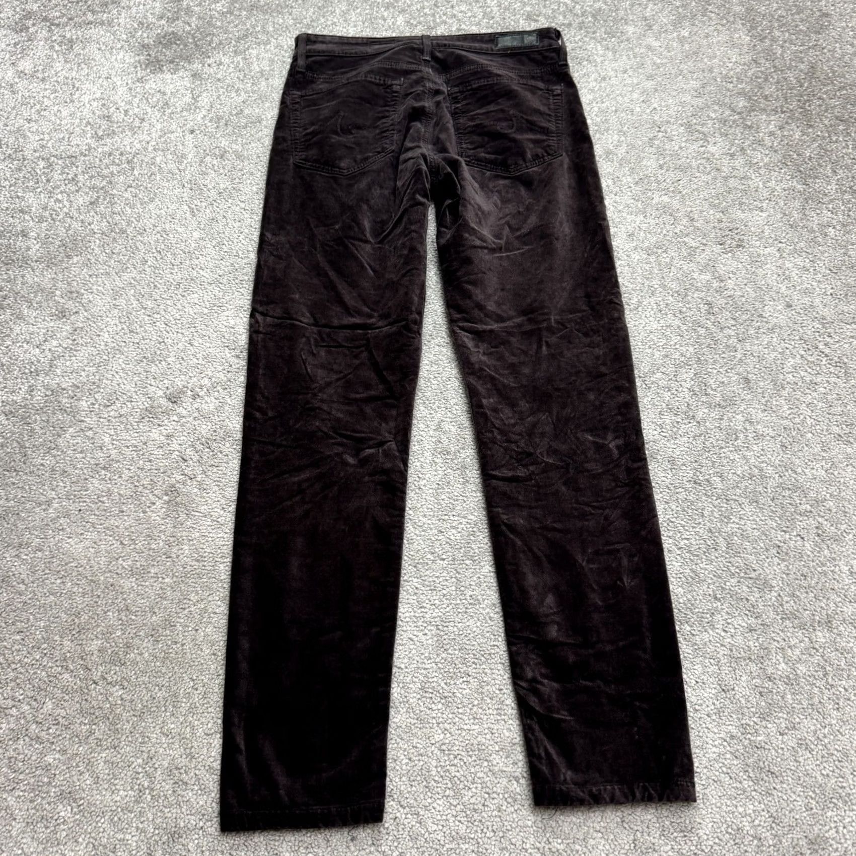 Vintage AG Adriano Goldschmied Farrah Skinny Velveteen Pants Womens 26R Brown High Rise Slim Jeans Pant Shoes? Size 26" / US 2 / IT 38 - 2 Thumbnail