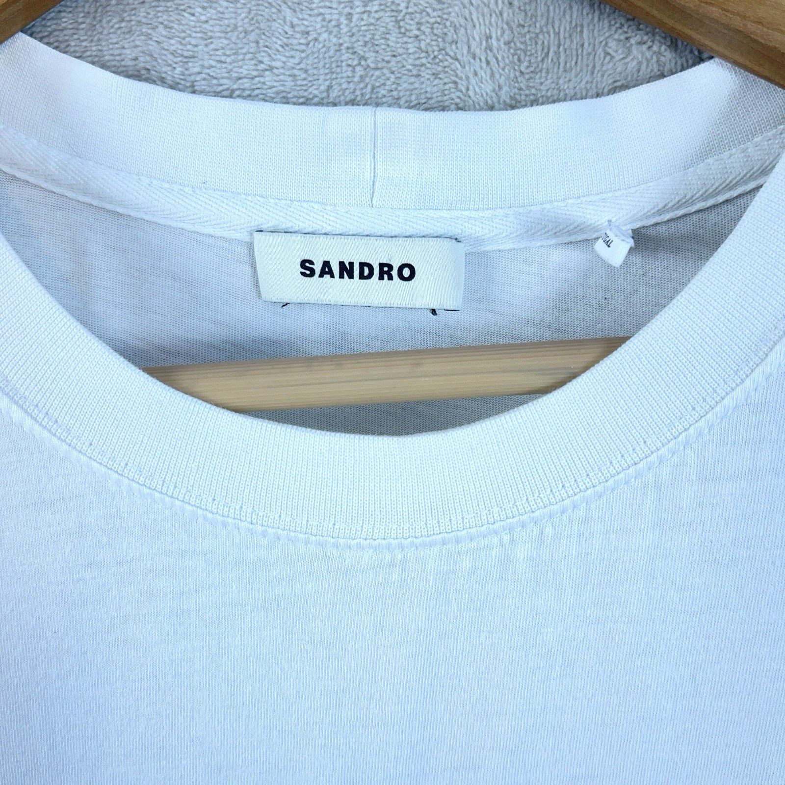 Sandro Sandro x Smiley Face Colab White T Shirt Men's Medium 42" Size US M / EU 48-50 / 2 - 3 Thumbnail