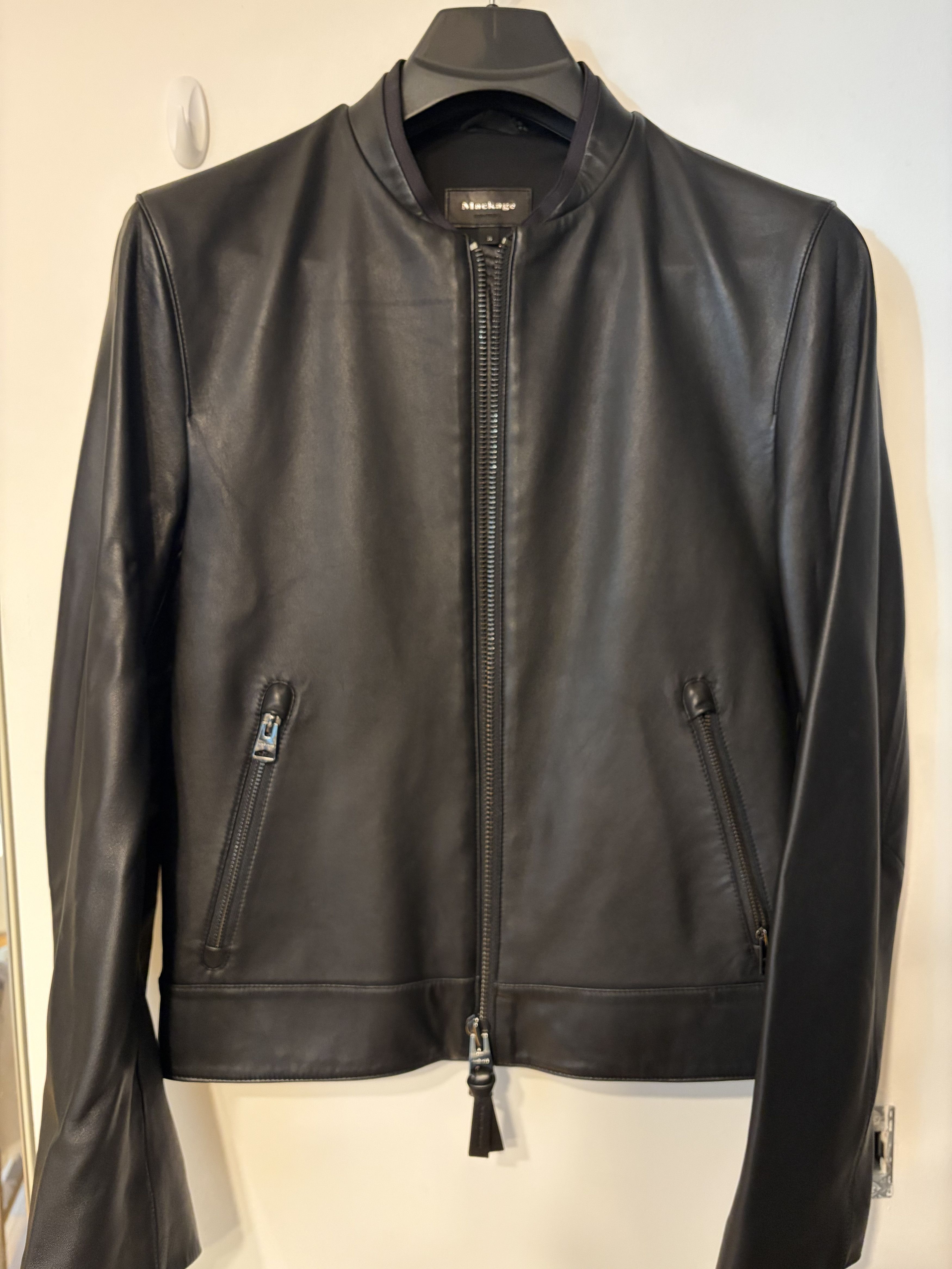 Mackage Mackage Harris Minimal Lambskin Leather Jacket Black Size 36 Size US S / EU 44-46 / 1 - 1 Thumbnail