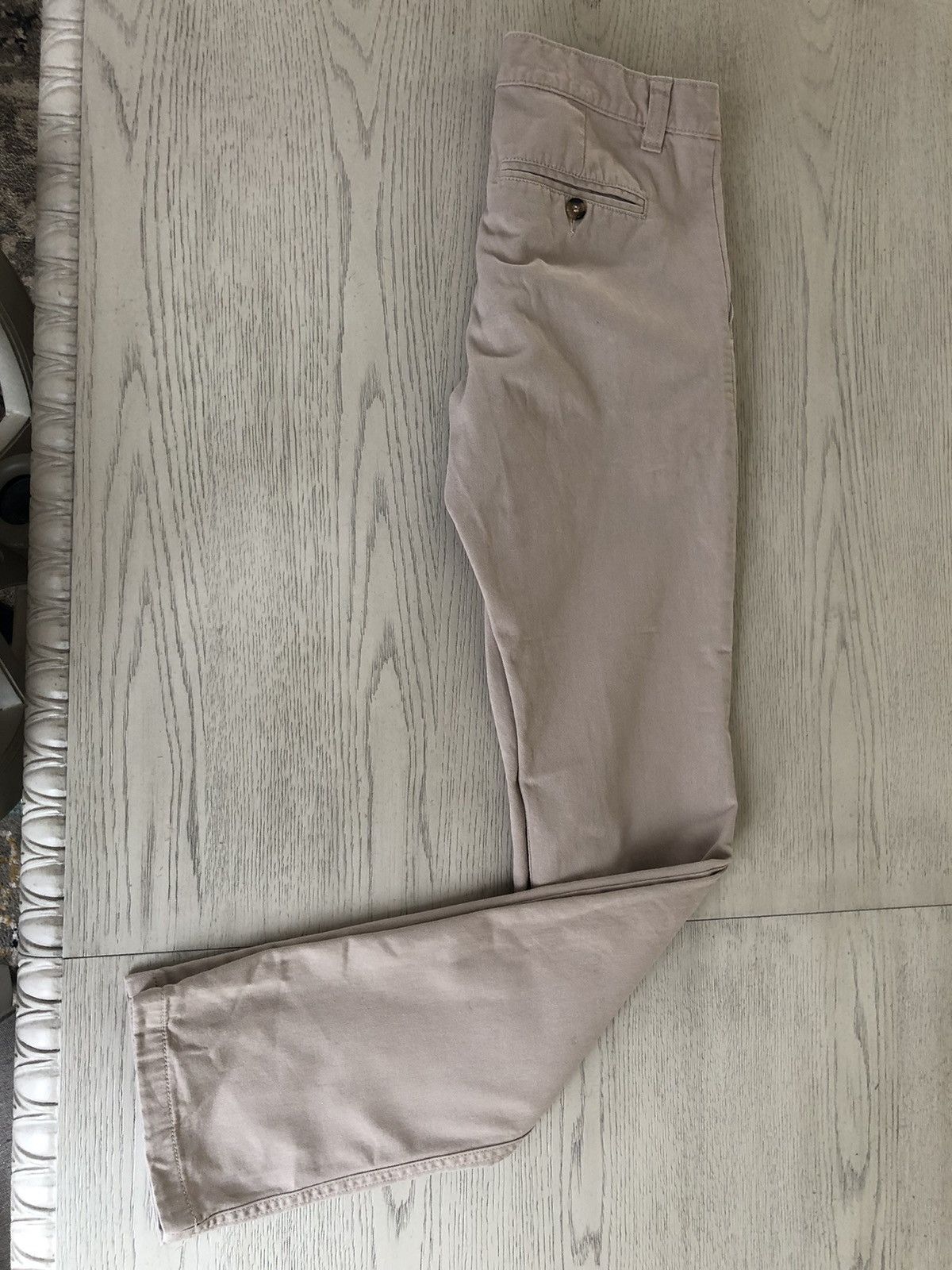 Other Mens Slim Fit Cream Tan Khaki Pants Chino Cargo Size 29 Size US 29 - 4 Thumbnail