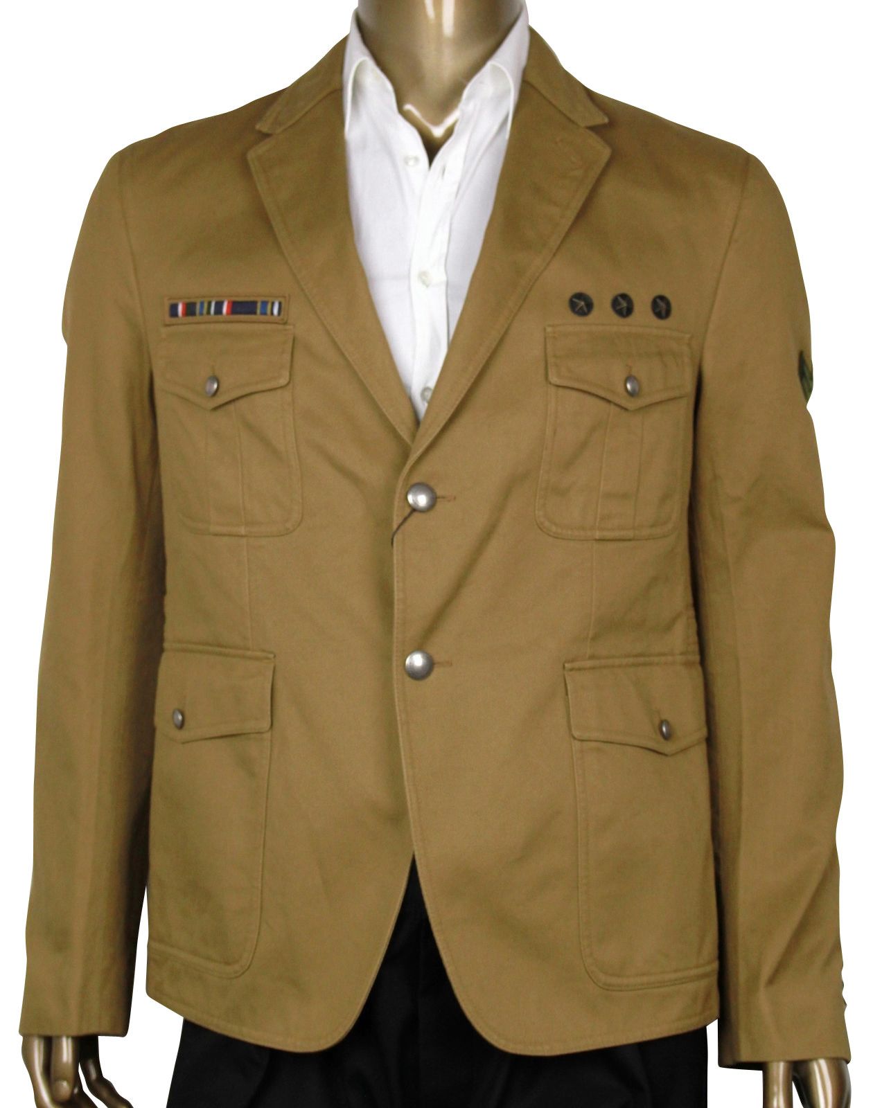 Gucci Men's Light Brown Cotton Jacket (G 52 / US 42) Size US L / EU 52-54 / 3 - 1 Thumbnail