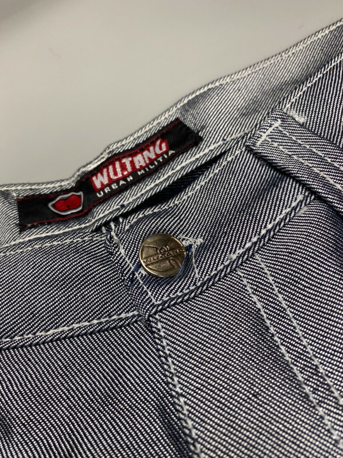 Wu-Tang Clan WU WEAR jeans, shiny gray silver metallic vintage Wu Tang 36 Size US 36 / EU 52 - 11 Thumbnail