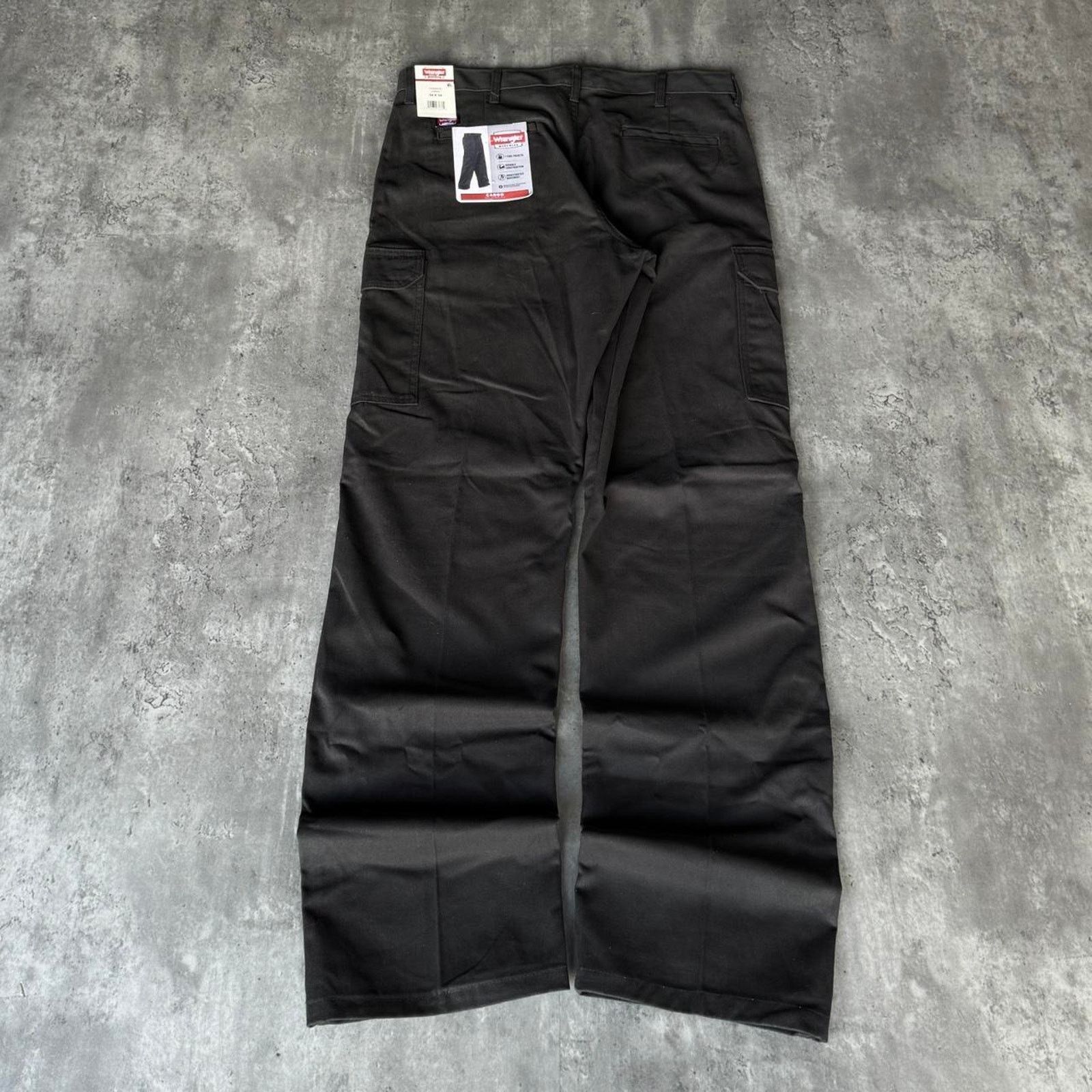 Carhartt × Vintage × Wrangler Vintage Y2K Baggy Faded Black Cargo Tech Grunge Opium Pants Size US 34 / EU 50 - 2 Thumbnail