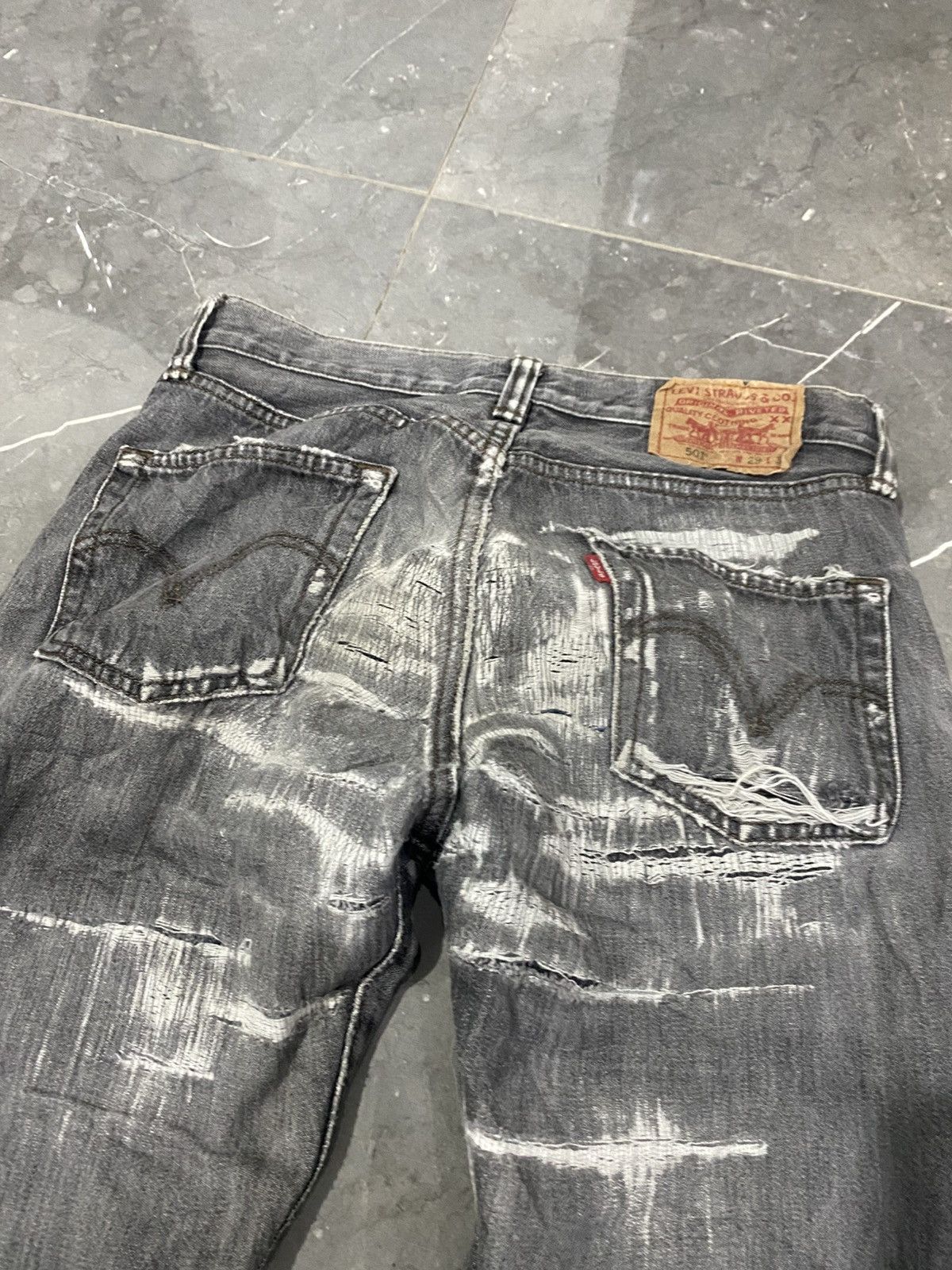 Levi's 🖤BLACKFRIDAY🖤Levis 501 Denim Stonewash Distressed Size US 29 - 7 Thumbnail