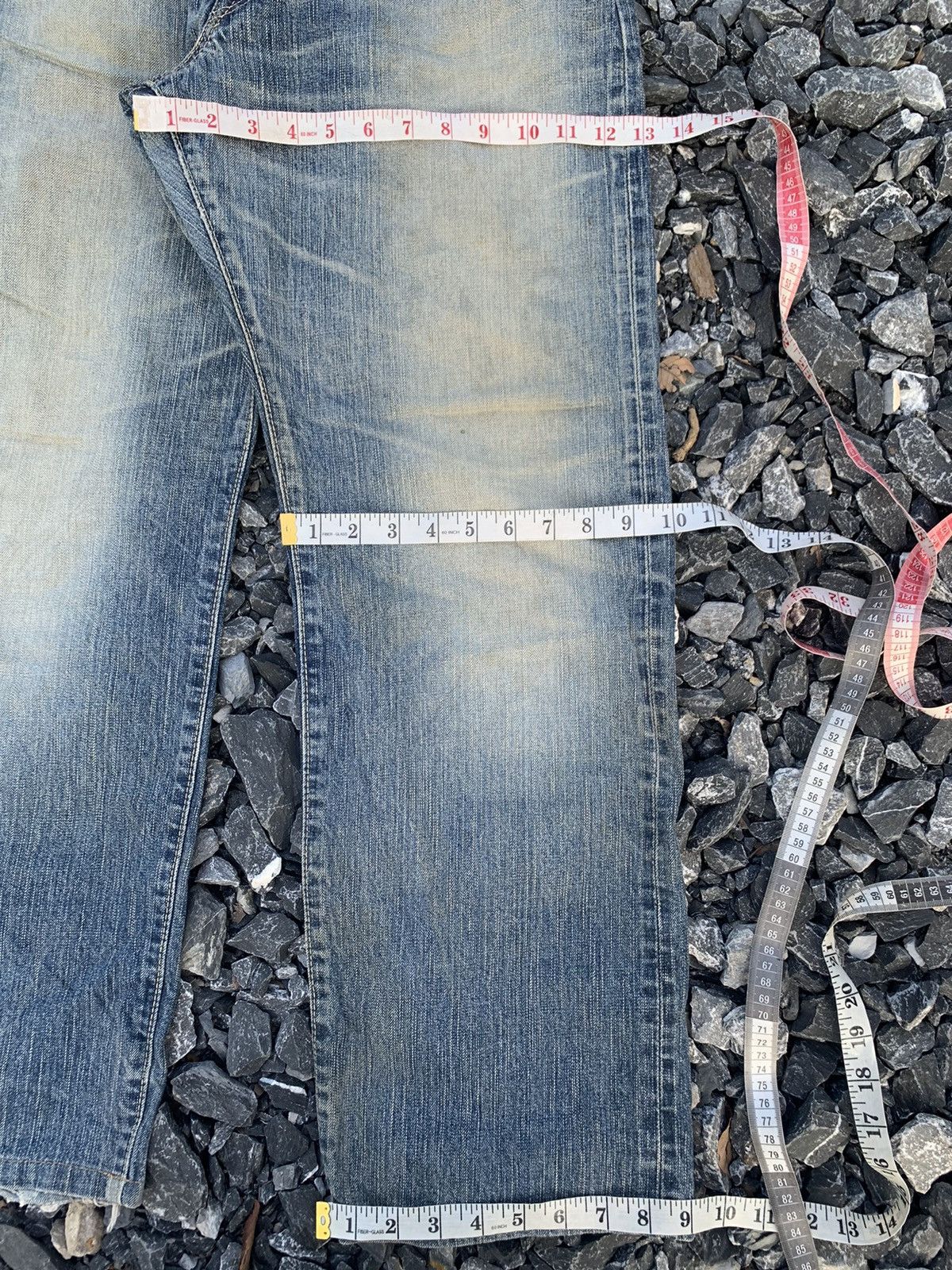 Edwin VINTAGE EDWIN 505Z SELVEDGE RUSTY JAPANESE DISTRESSED DENIM Size US 32 / EU 48 - 21 Thumbnail
