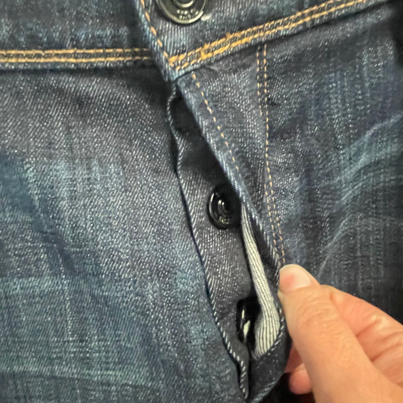 Hudson Hudson Harper Button Fly Mens Jeans Sizes 38 Dark Wash Size US 38 / EU 54 - 3 Thumbnail