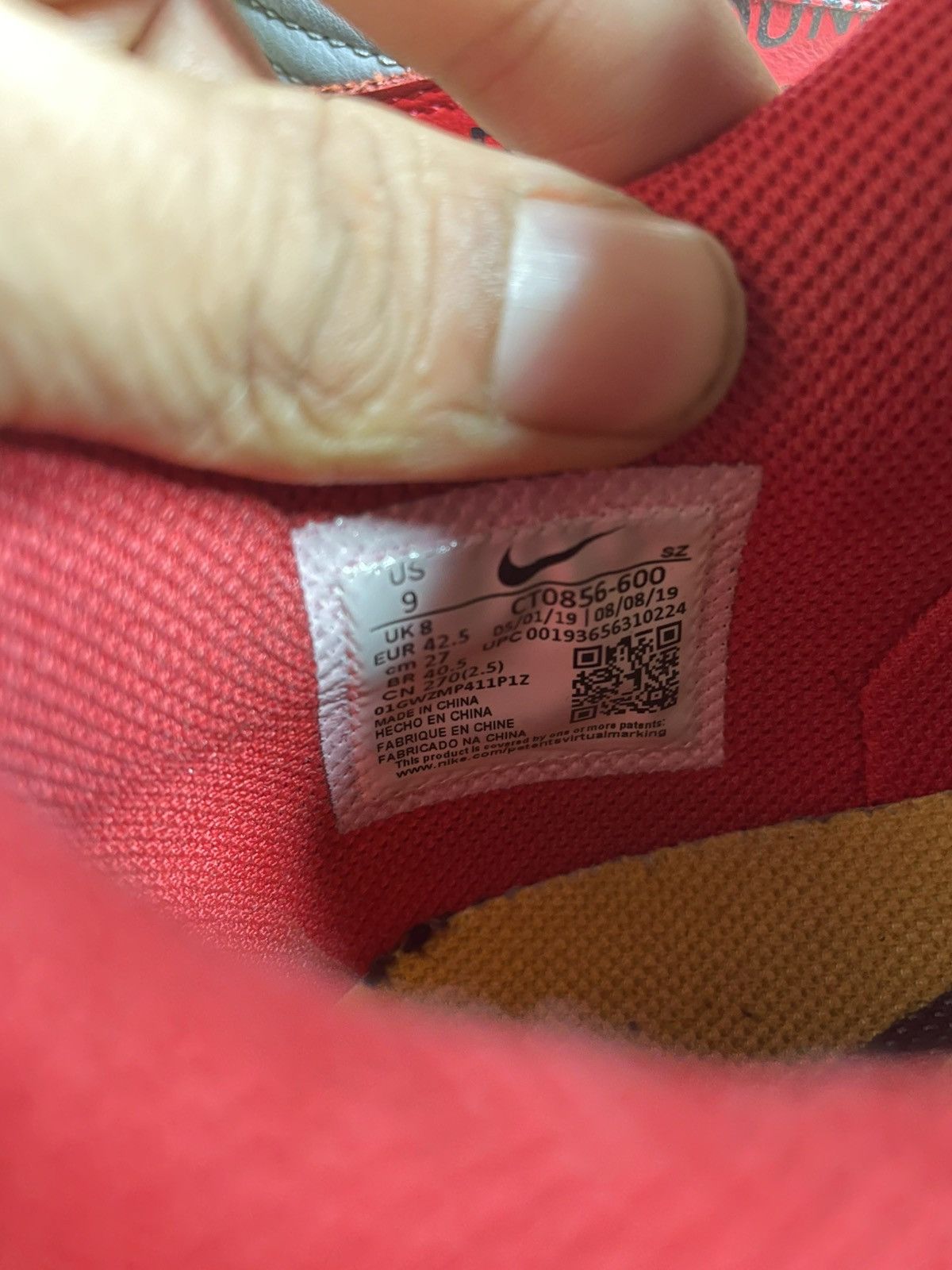Nike × Off-White Nike x Off White Dunk Low University Red Size US 9 / EU 42 - 7 Thumbnail