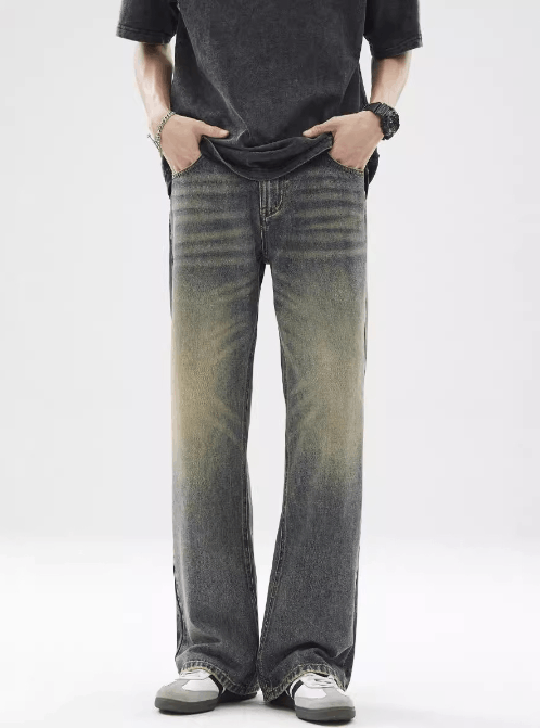 Japanese Brand Retro loose oversize washed distressed wide-leg baggy jeans Size US 32 / EU 48 - 1 Thumbnail