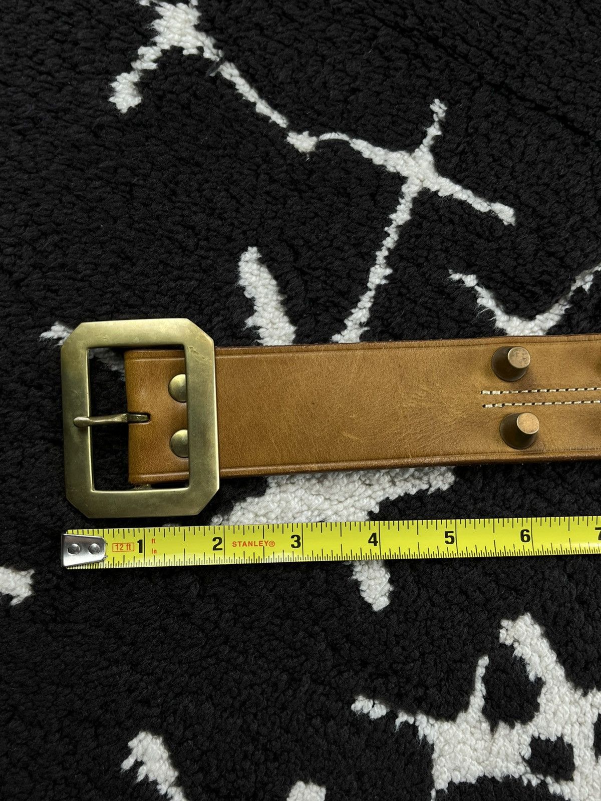 Undercover Undercover Cylinder Studded Punk Leather Belt Brown Size ONE SIZE - 5 Thumbnail