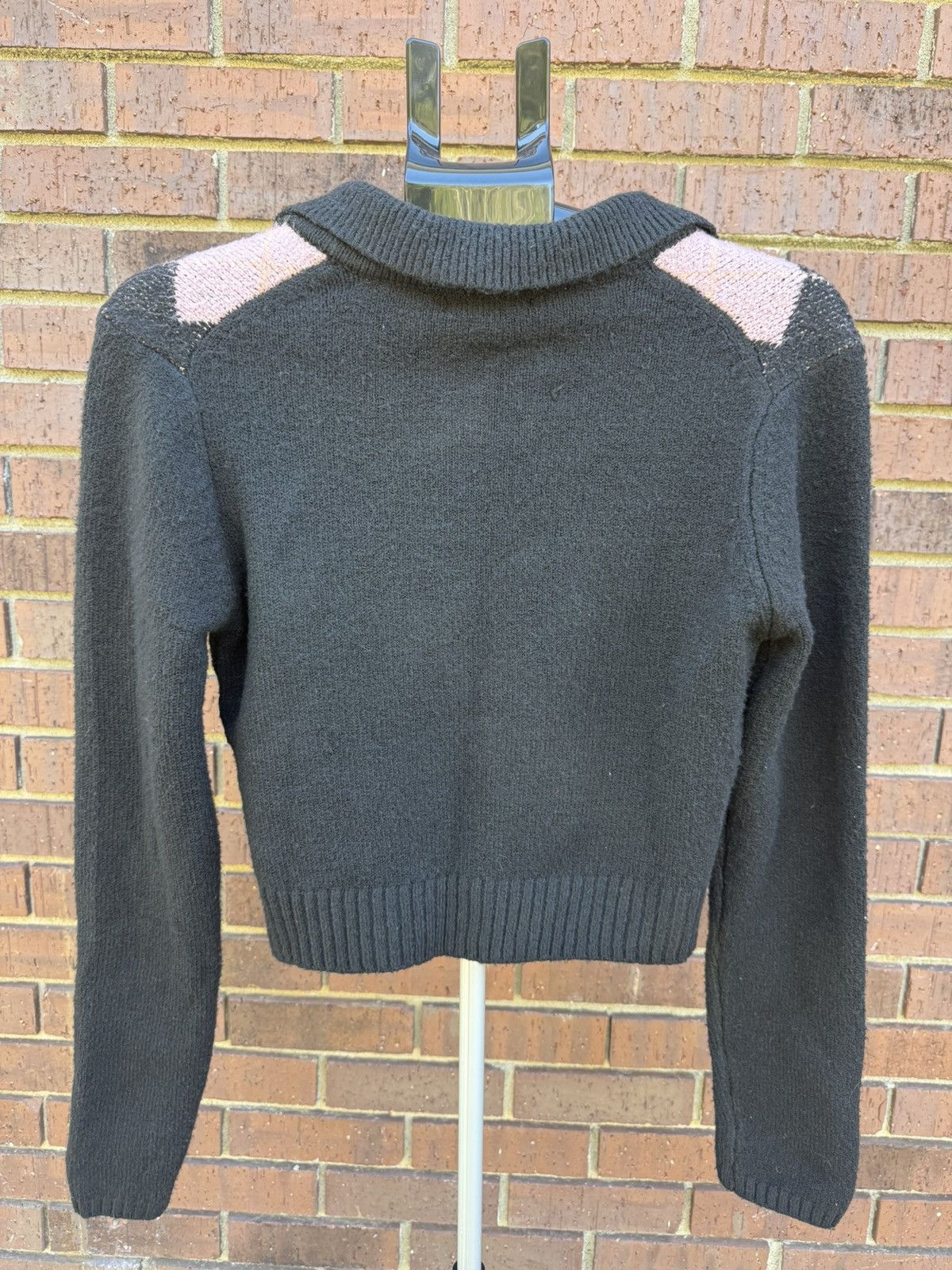 Other Love Tree Argyle V Neck Collared Cropped Preppy Sweater Size L / US 10 / IT 46 - 5 Thumbnail