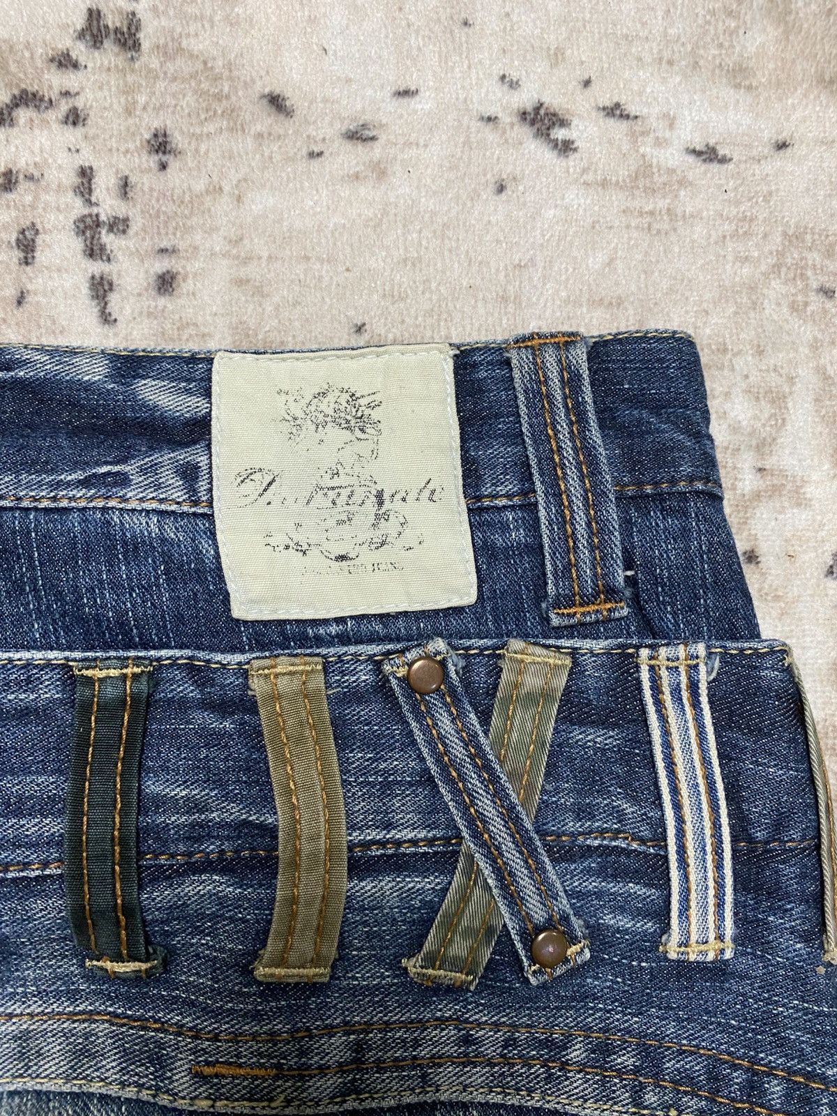 If Six Was Nine 💥Rare Double Waist Handcraft Jeans💥 Size US 31 - 13 Thumbnail