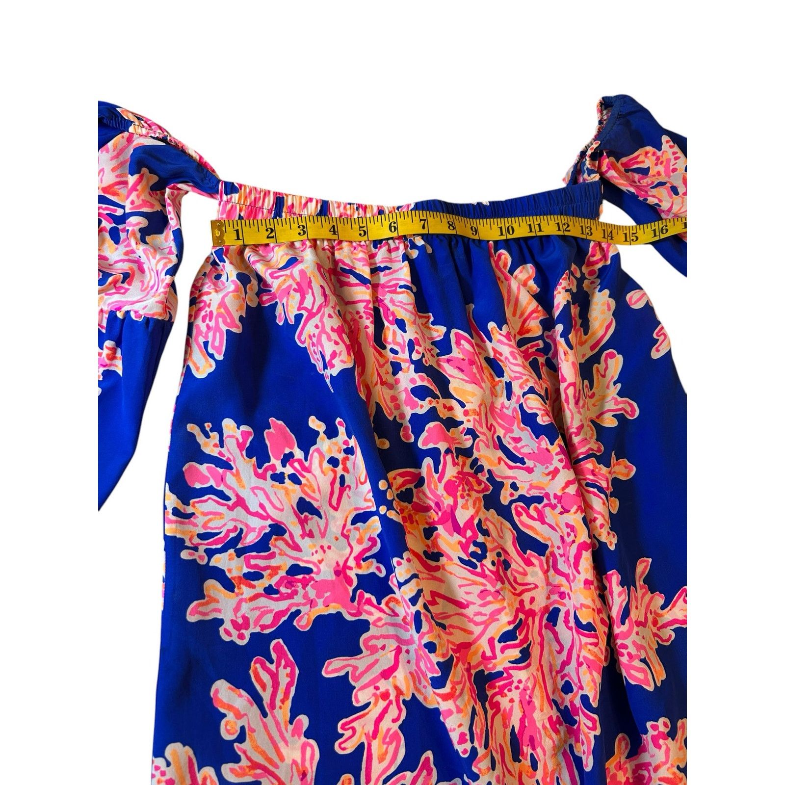 Lilly Pulitzer Lilly Pulitzer Sanilla Off The Shoulder Silk Dress- Size S Size S / US 4 / IT 40 - 4 Thumbnail