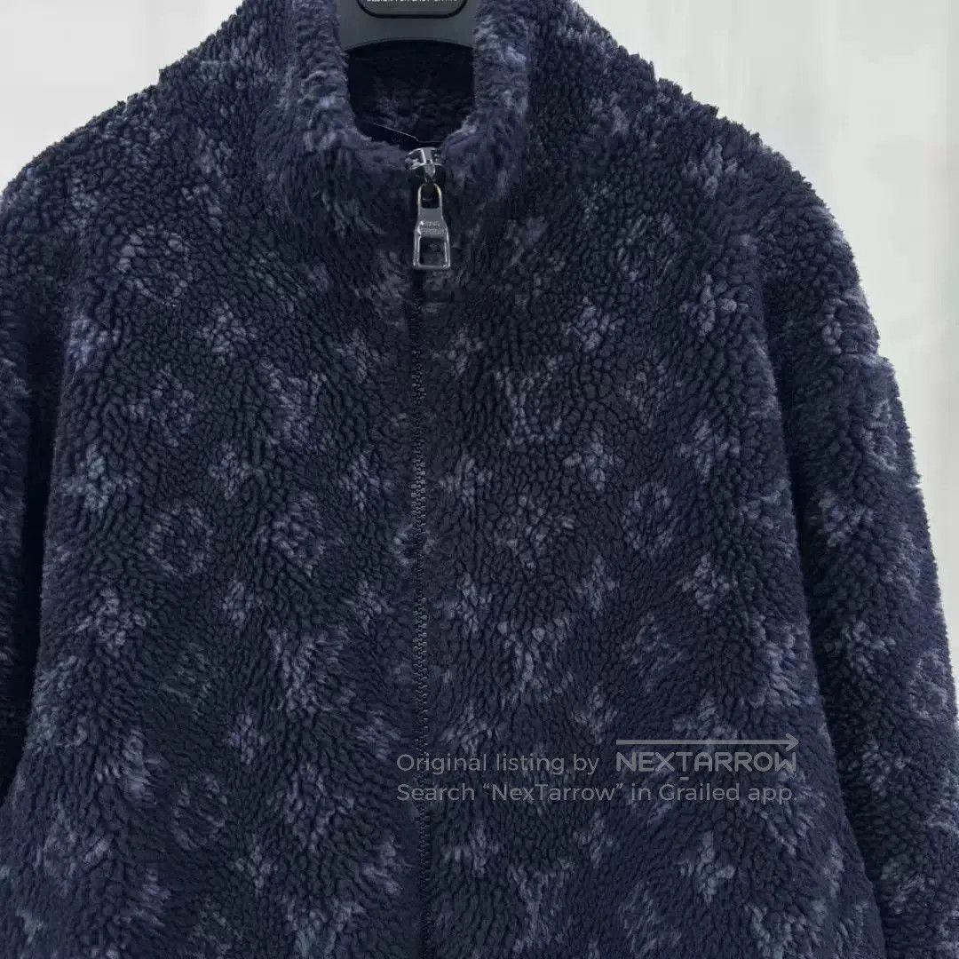 Louis Vuitton navy monogram teddy jacket by louis vuitton. Size M / US 6-8 / IT 42-44 - 3 Thumbnail