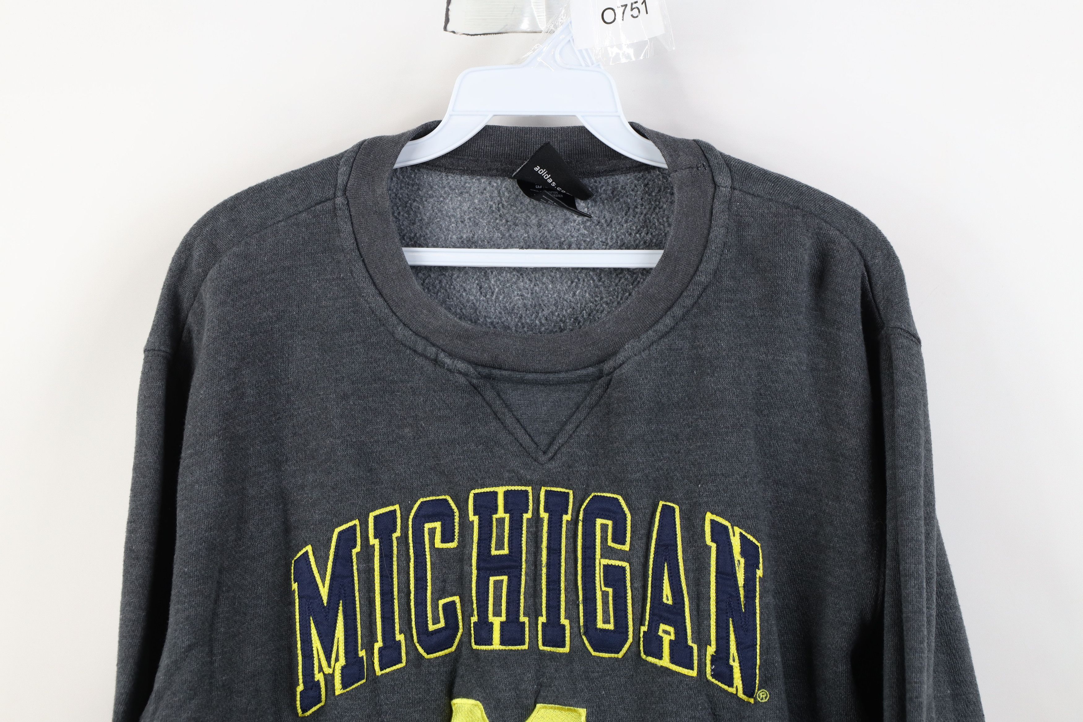 Adidas Adidas Block M University of Michigan Crewneck Sweatshirt Size US M / EU 48-50 / 2 - 2 Thumbnail