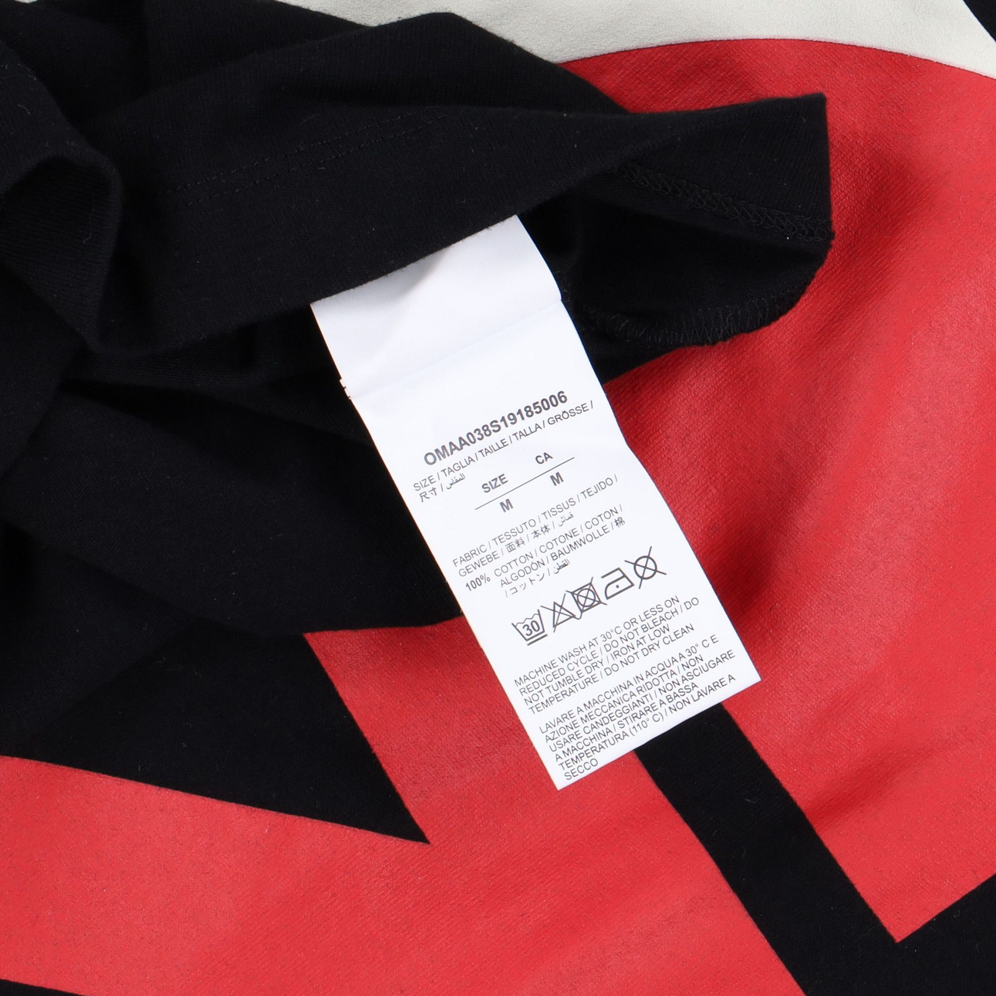 Off-White Black and Red Split Arrows Oversized T-Shirt Size US M / EU 48-50 / 2 - 9 Thumbnail