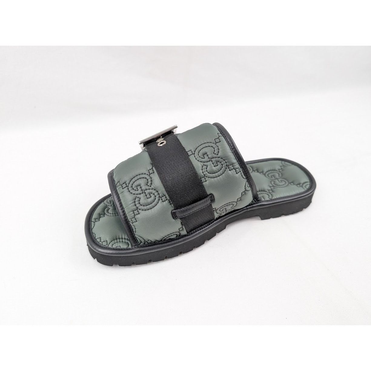 Gucci o1rshd1 Nylon Twenty Slippers in Urban Chic/Black Size US 8.5 / EU 41-42 - 8 Thumbnail