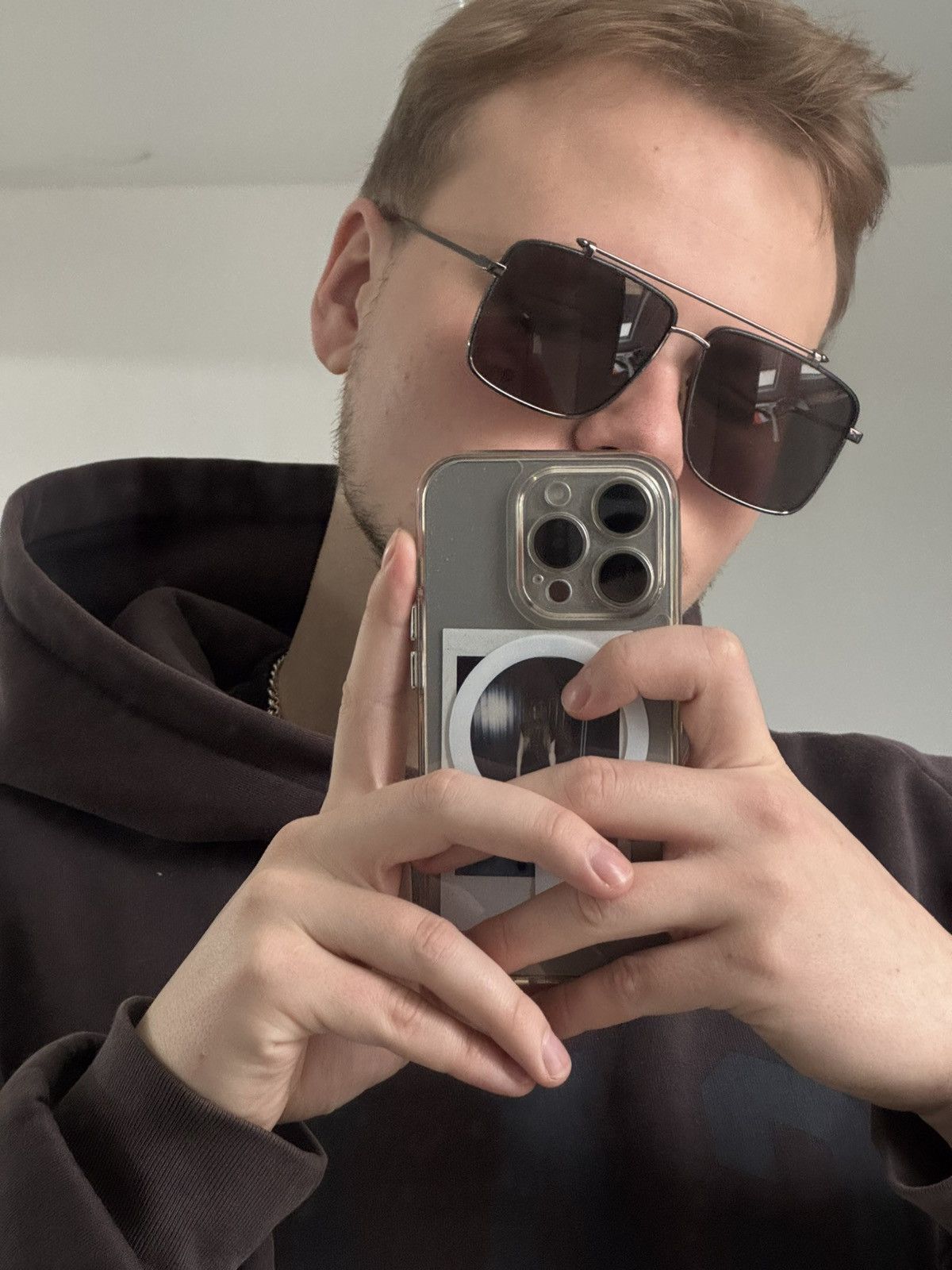 Alexander McQueen Alexander McQueen Iconic Aviator Glasses Size ONE SIZE - 8 Thumbnail